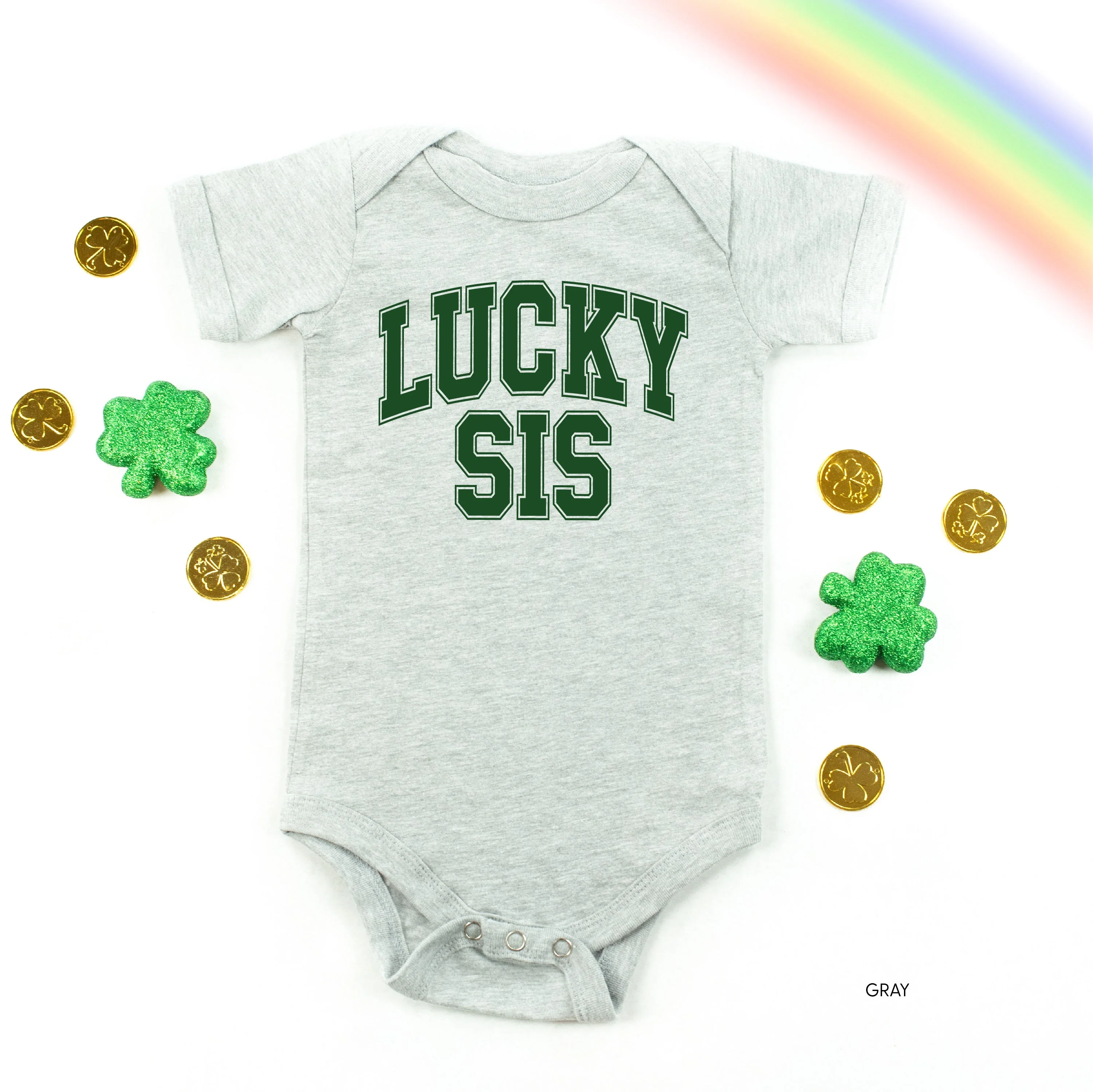 Lucky Sis - Varsity Outline - Infant Bodysuit/Tee - Image 8