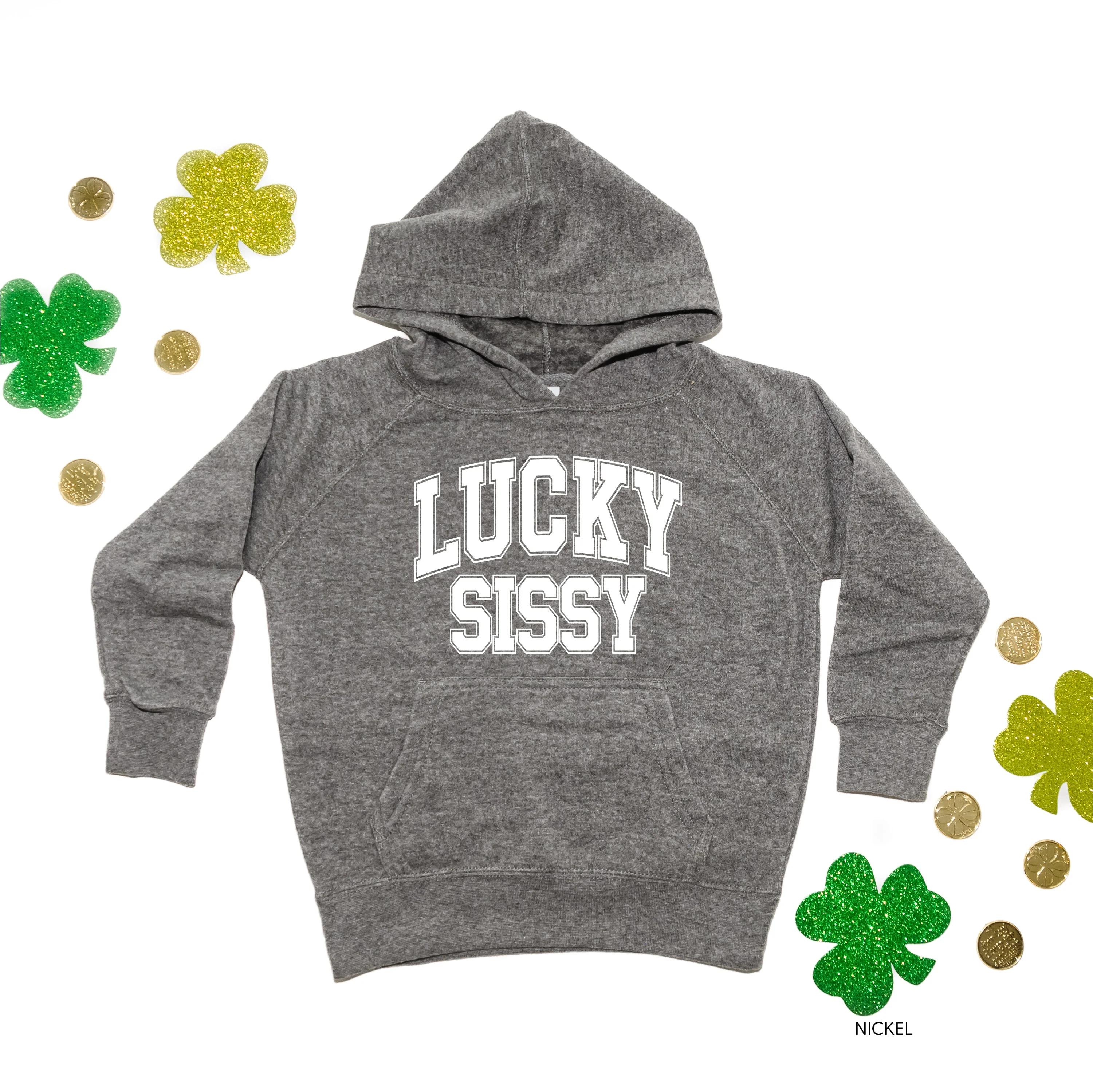 Lucky Sissy - Varsity Outline - Child Hoodie - Image 2