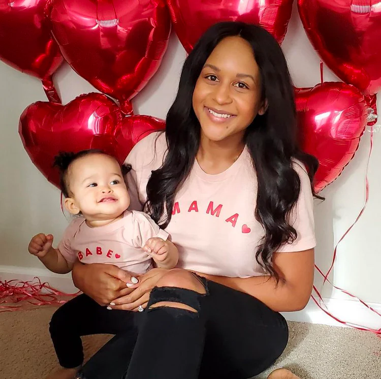 Mama / Babe (Two Hearts) - Set of 2 Tees - Image 3