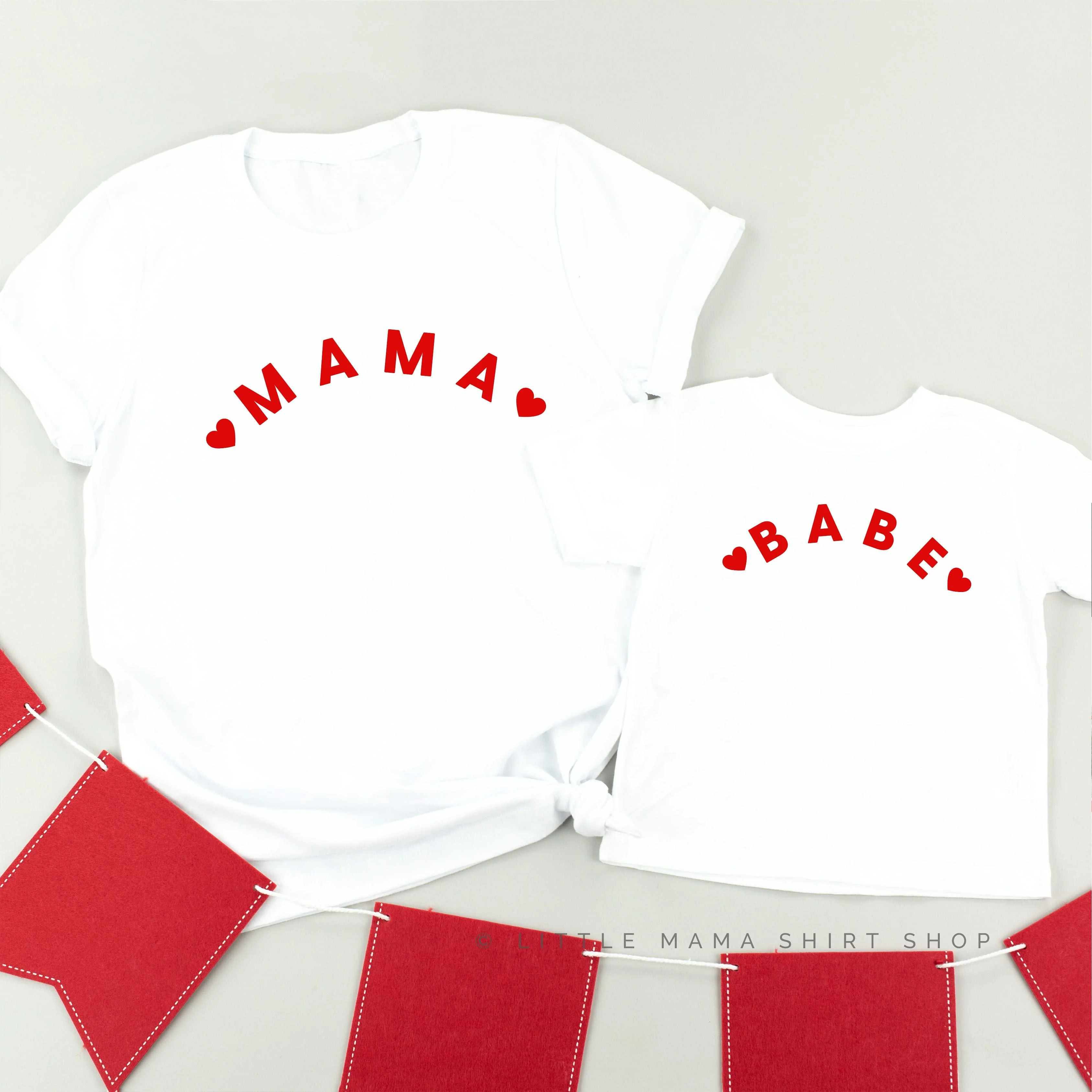Mama / Babe (Two Hearts) - Set of 2 Tees - Image 5