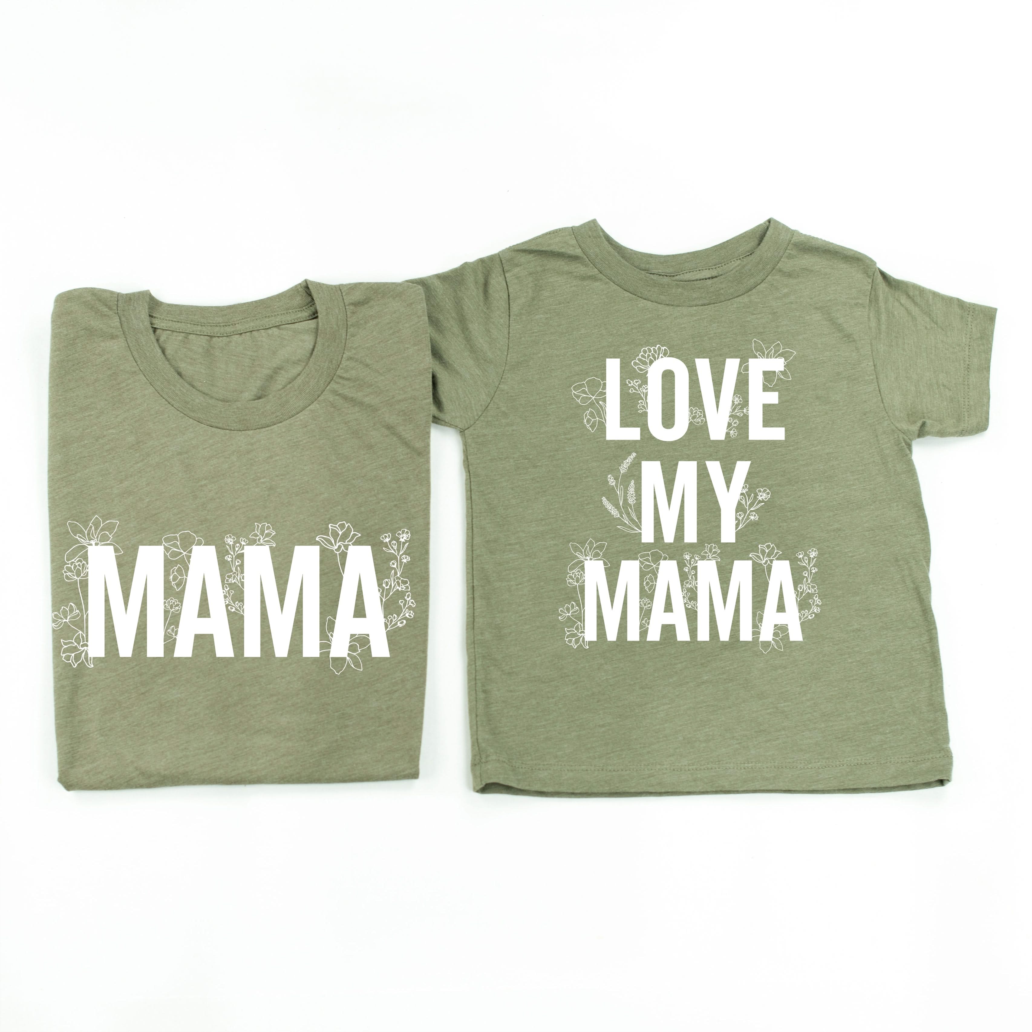 Mama (Florals) + Love My Mama (Florals) - Set of 2 Matching Shirts - Image 5