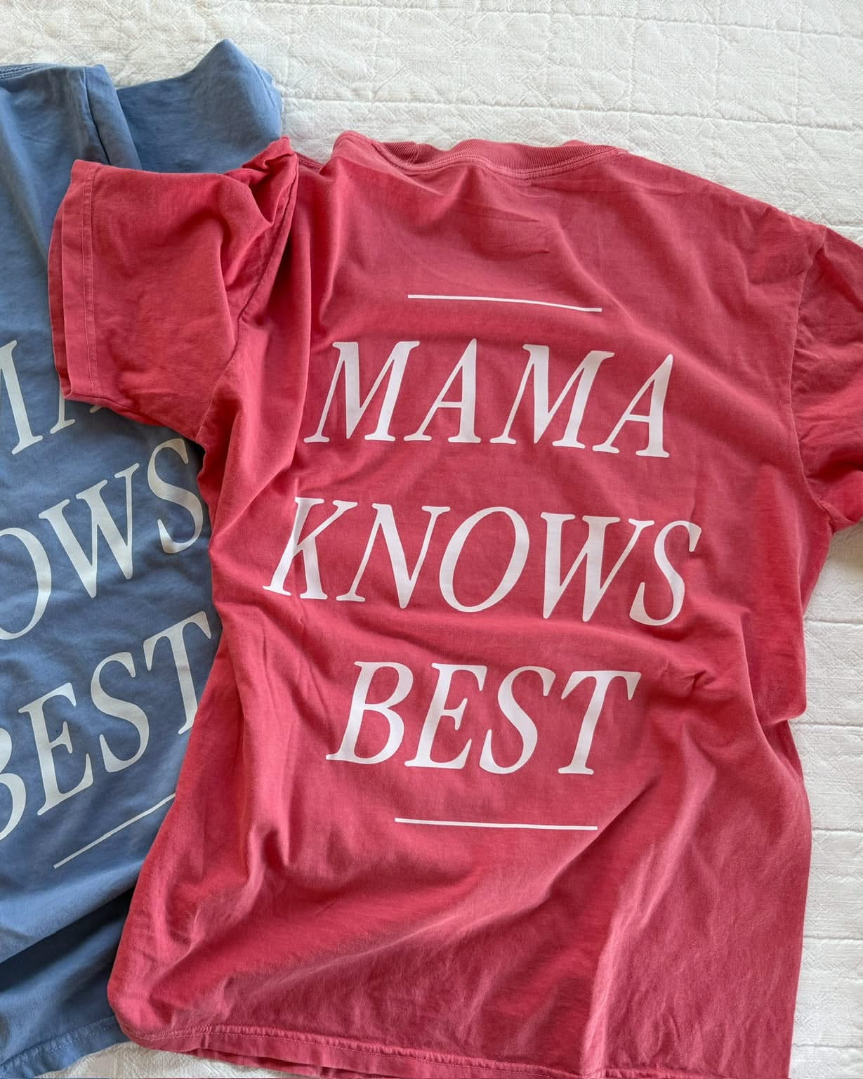 Mama Knows Best – Mama Graphic Tee – Short Sleeve Comfort Color - Women | Little Mama Shirt Shop - Image 2