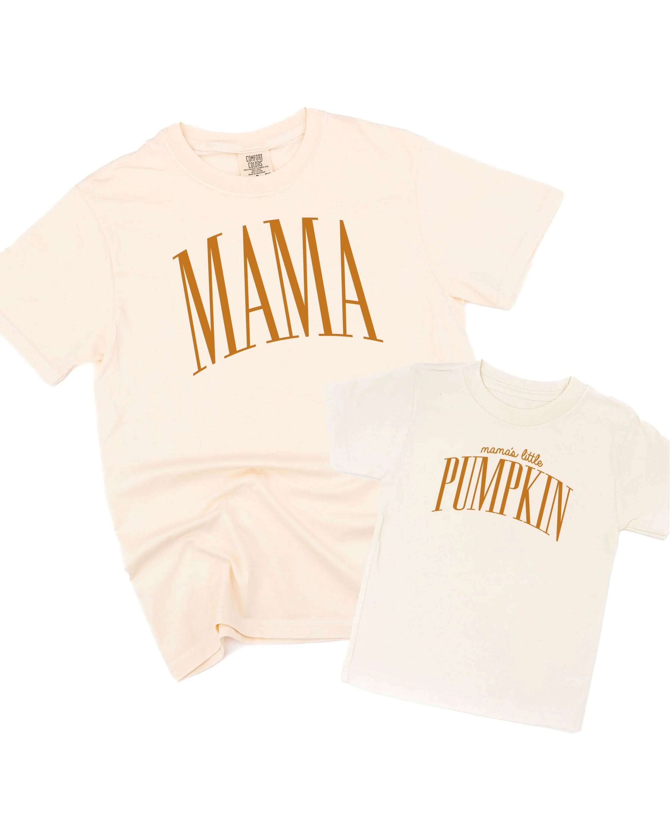 MAMA / Mama's Little Pumpkin - Tall Varsity - Set of 2 Coordinating Tees - Image 6