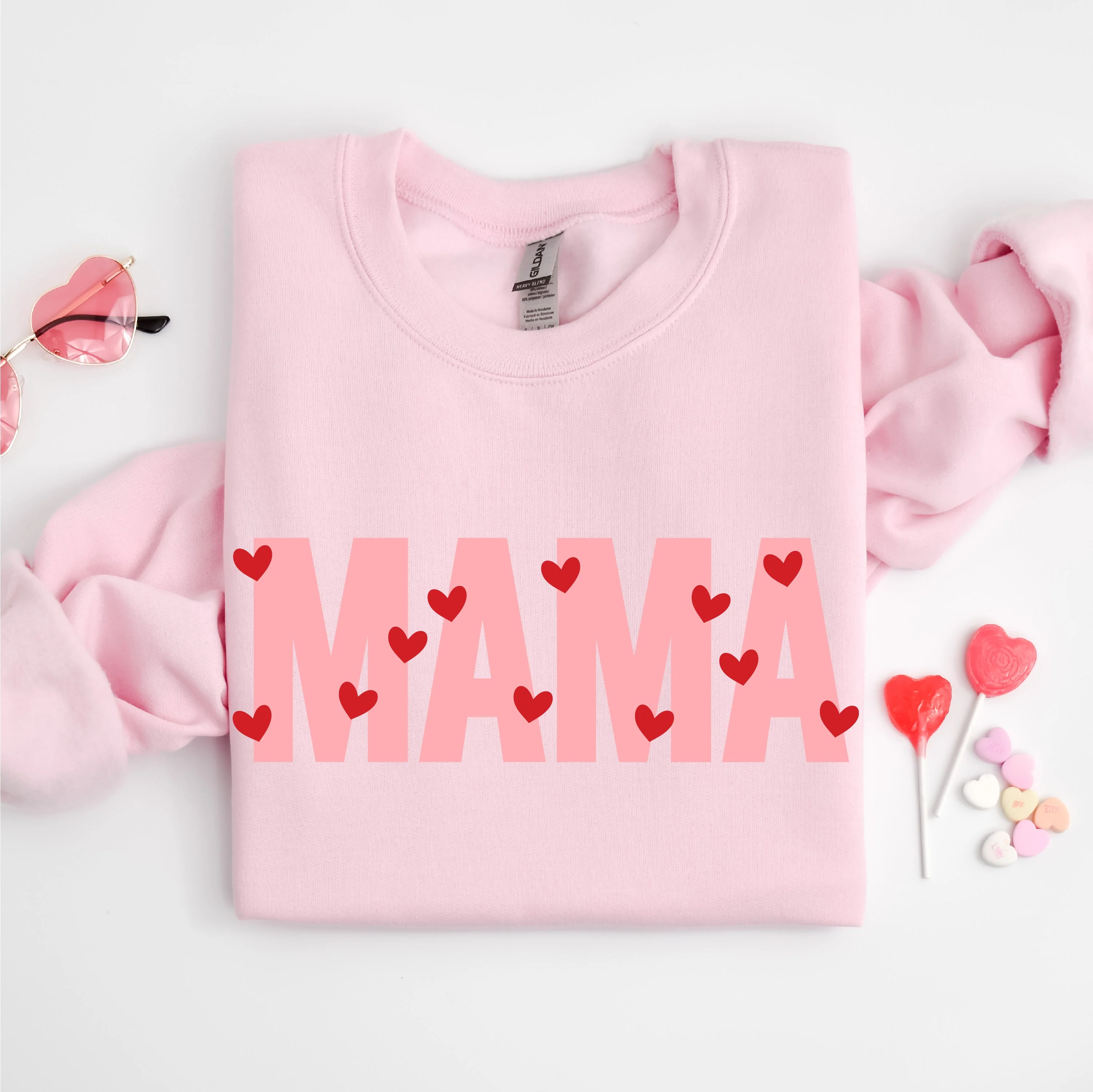 Mama - Mini Hearts - Basic Fleece - Image 3