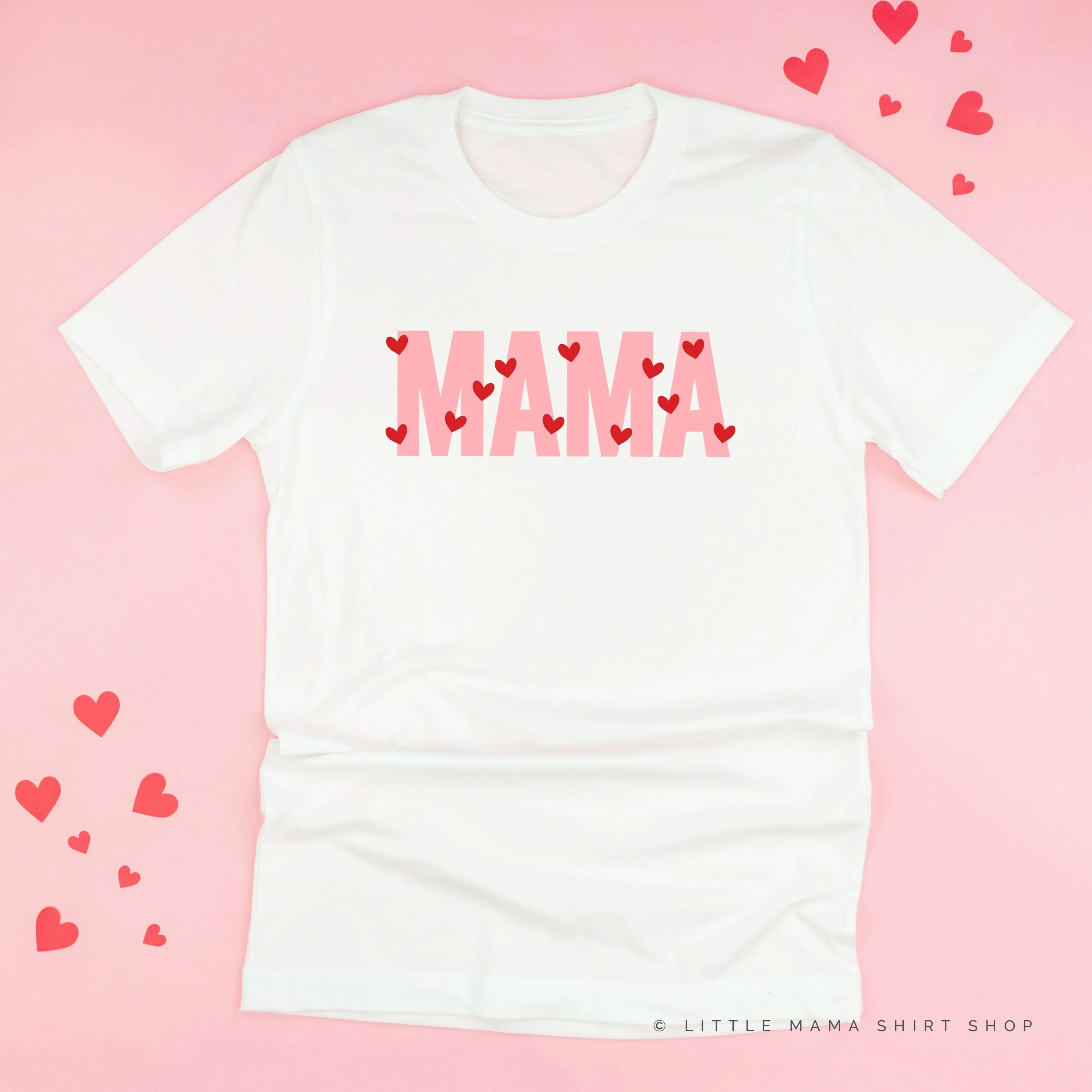 Mama - Mini Hearts - Unisex Tee - Image 4