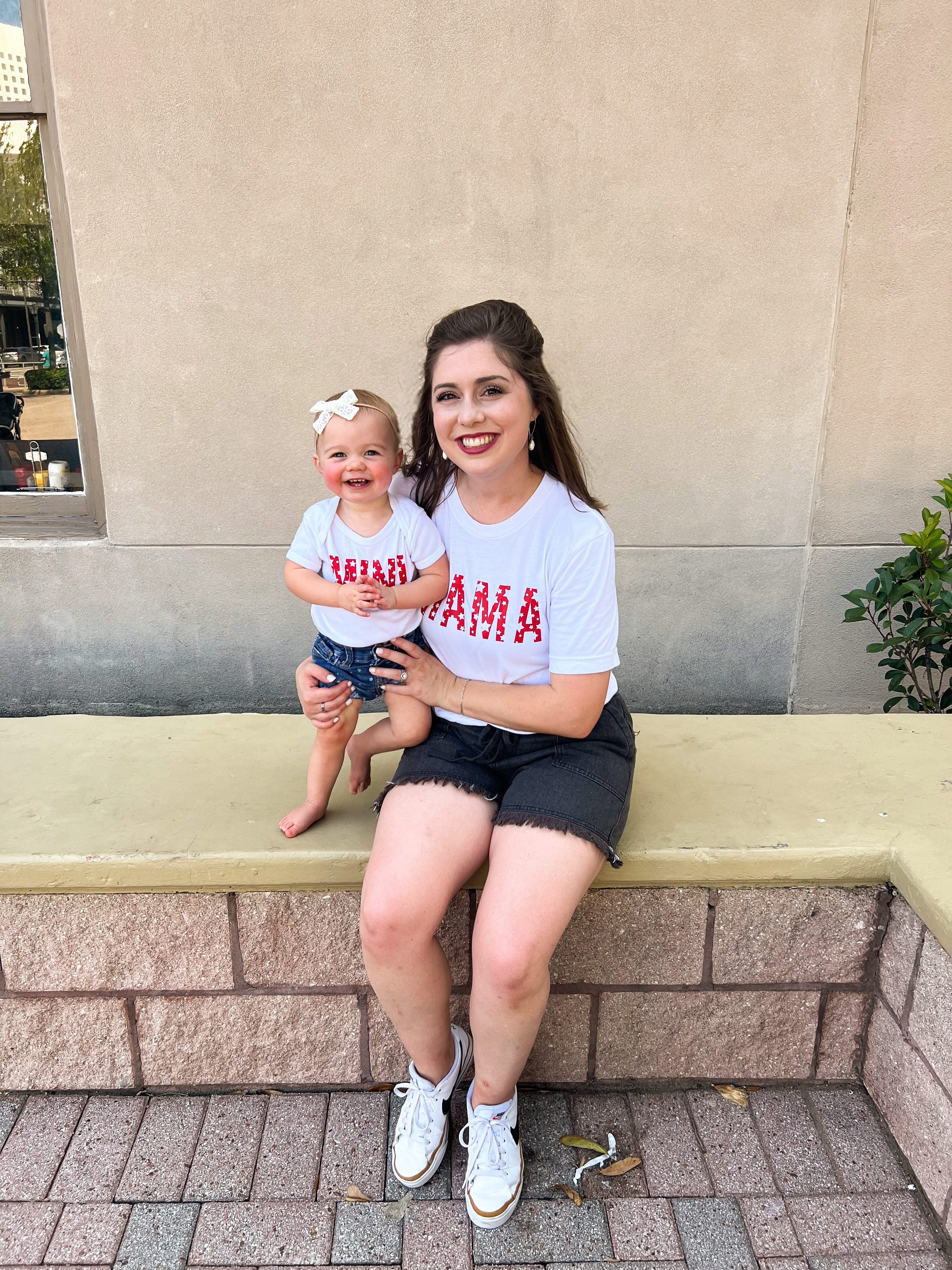 Mama / Mini - Star Pattern - Set of 2 Tees - Image 3