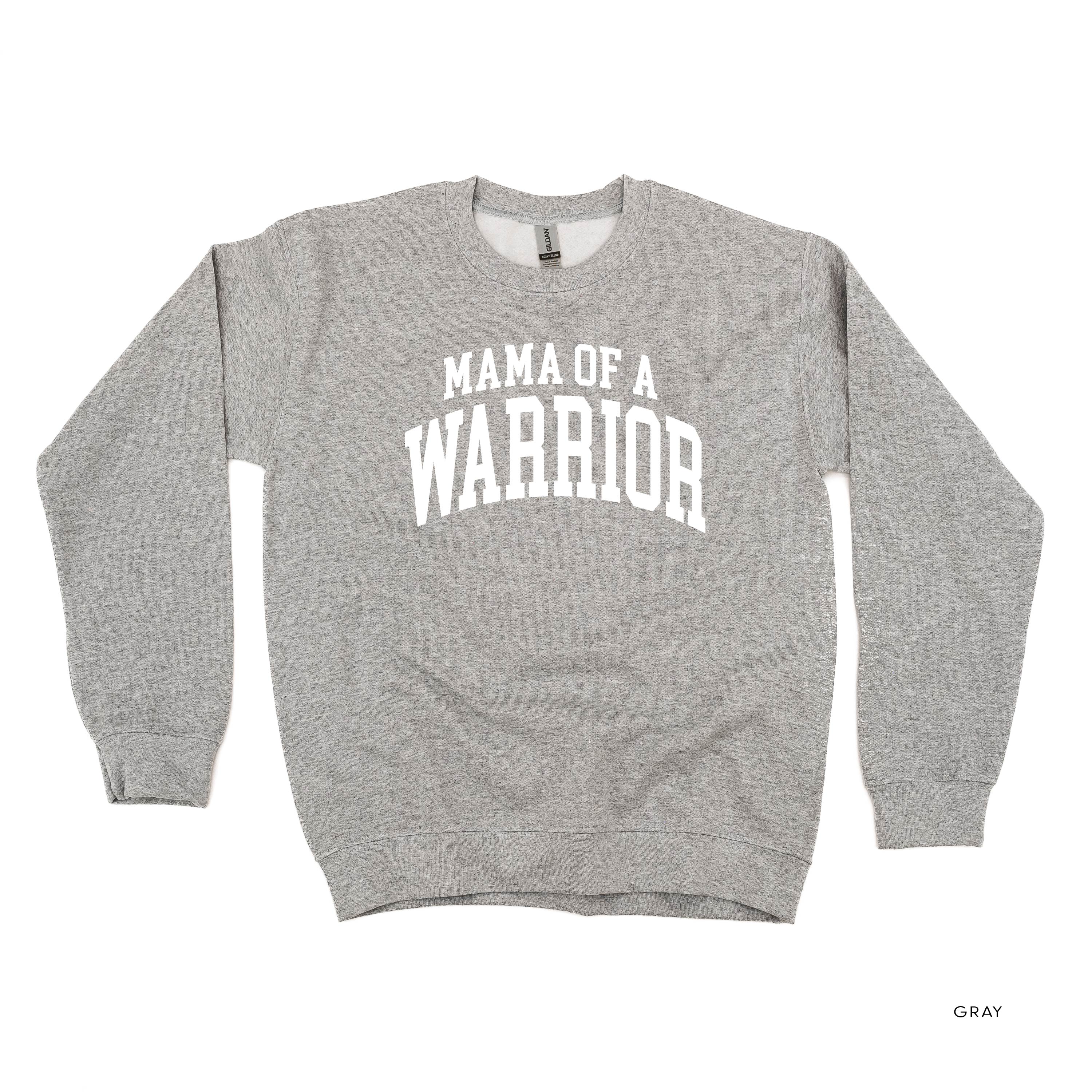 Mama of a Warrior - Varsity - BASIC FLEECE CREWNECK - Image 6