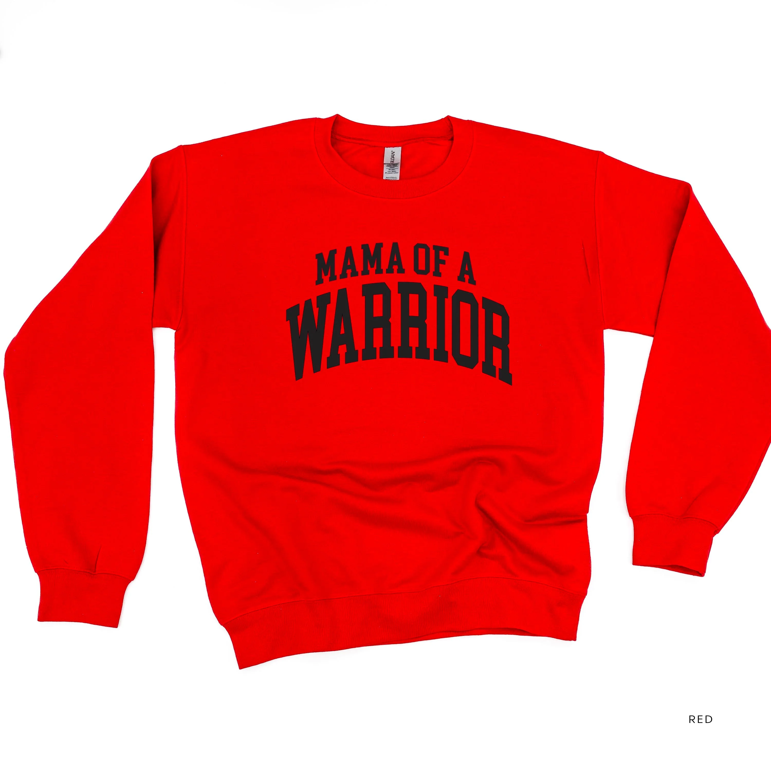 Mama of a Warrior - Varsity - BASIC FLEECE CREWNECK - Image 7