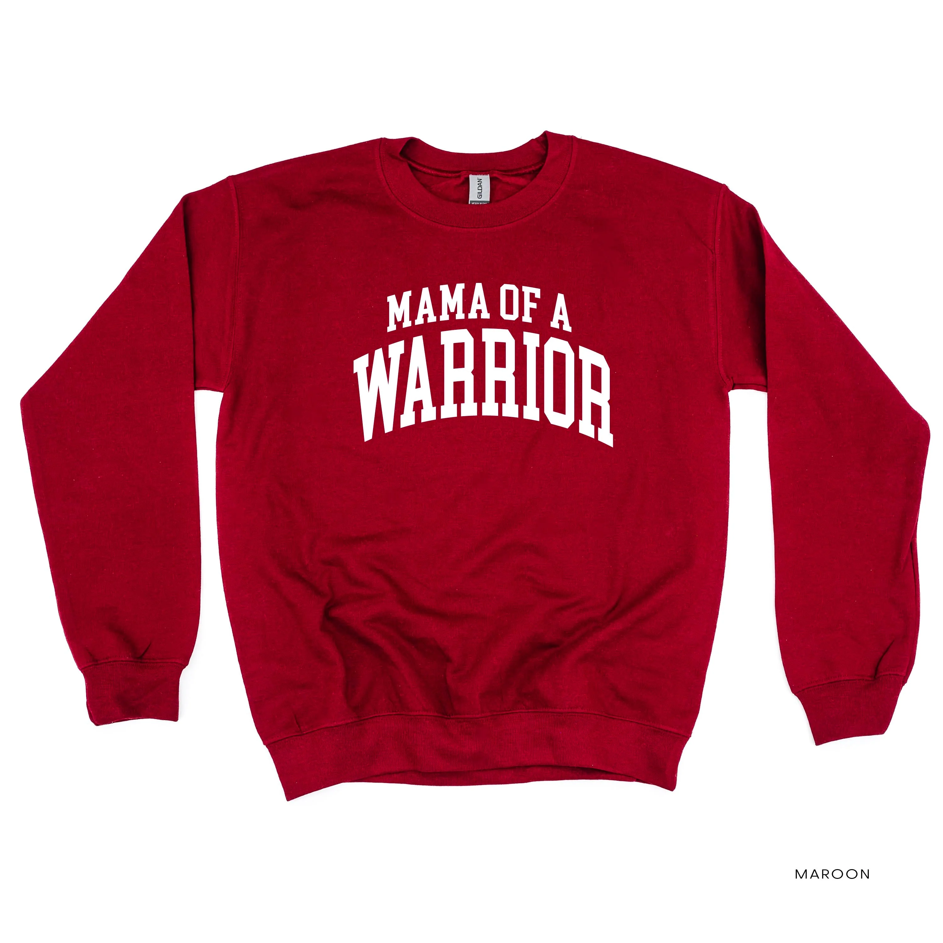 Mama of a Warrior - Varsity - BASIC FLEECE CREWNECK - Image 9