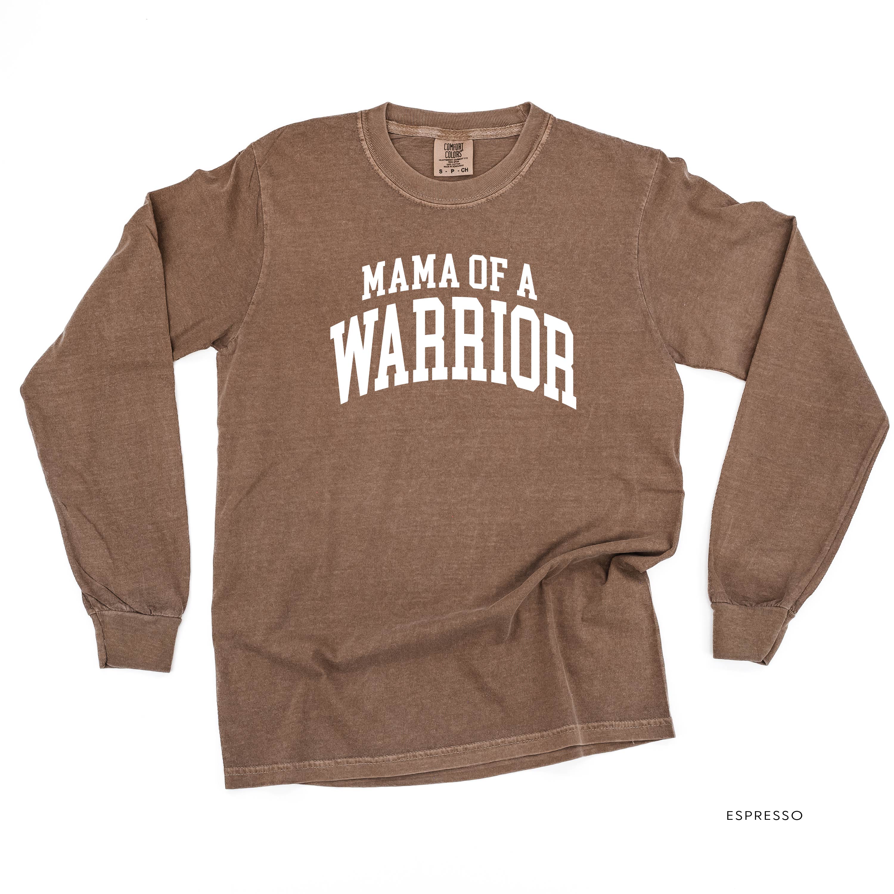 Mama of a Warrior - Varsity - LONG SLEEVE COMFORT COLORS TEE - Image 7