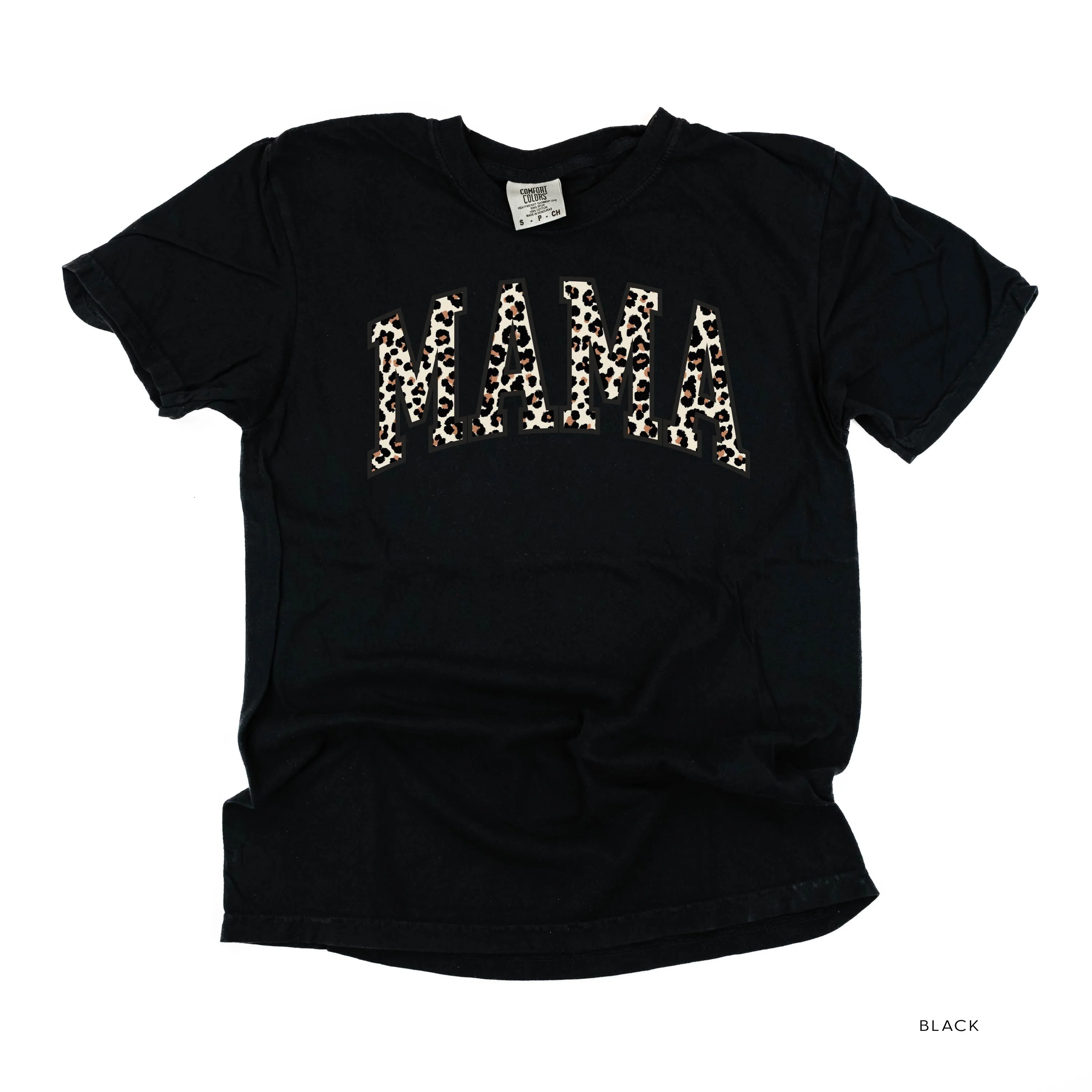 Mama (Varsity Leopard) - Comfort Colors Tee - Image 4