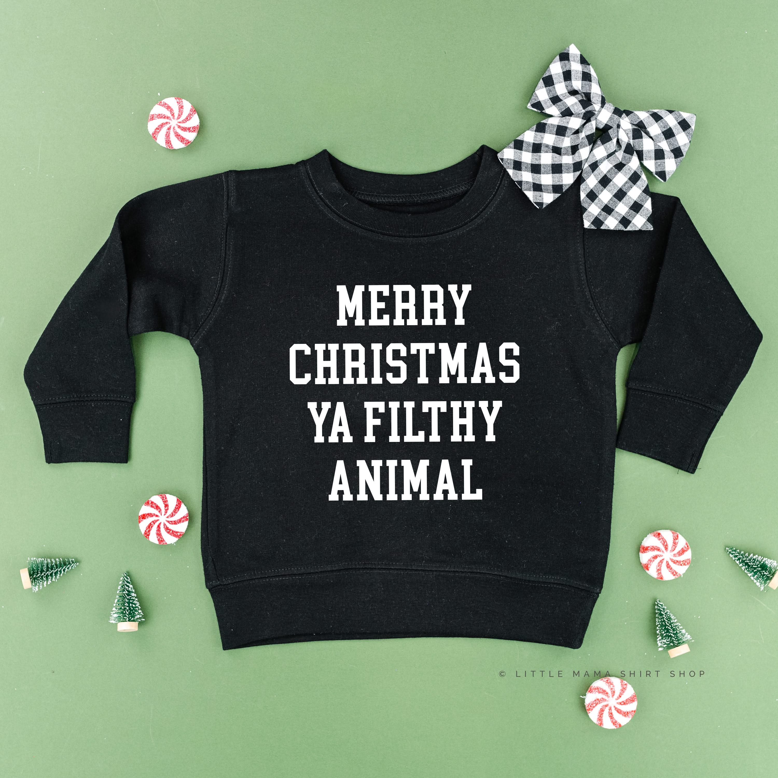 Merry Christmas Ya Filthy Animal - Child Sweater - Image 4