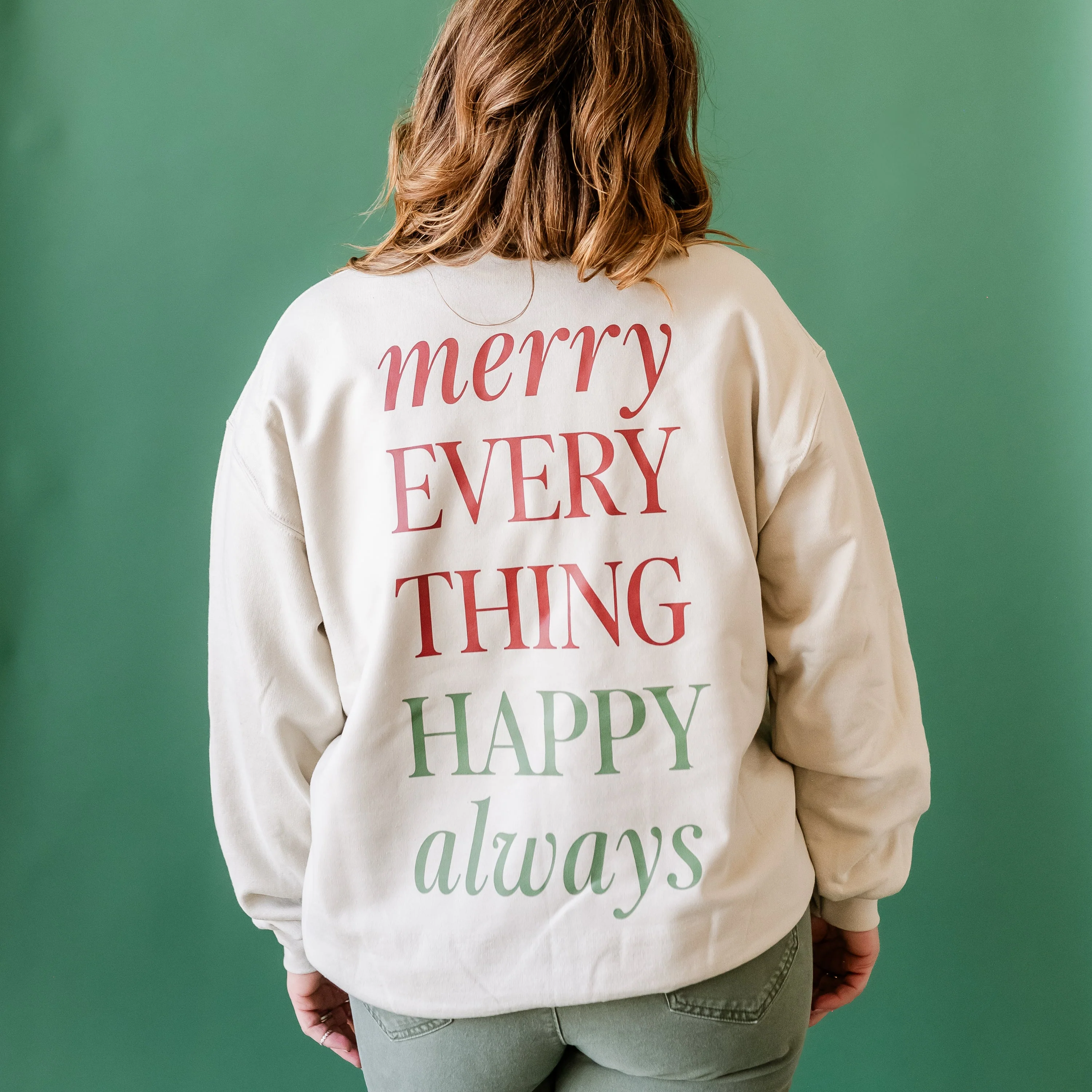 Merry Everything Happy Always (pf&b) - Basic Fleece - Image 3