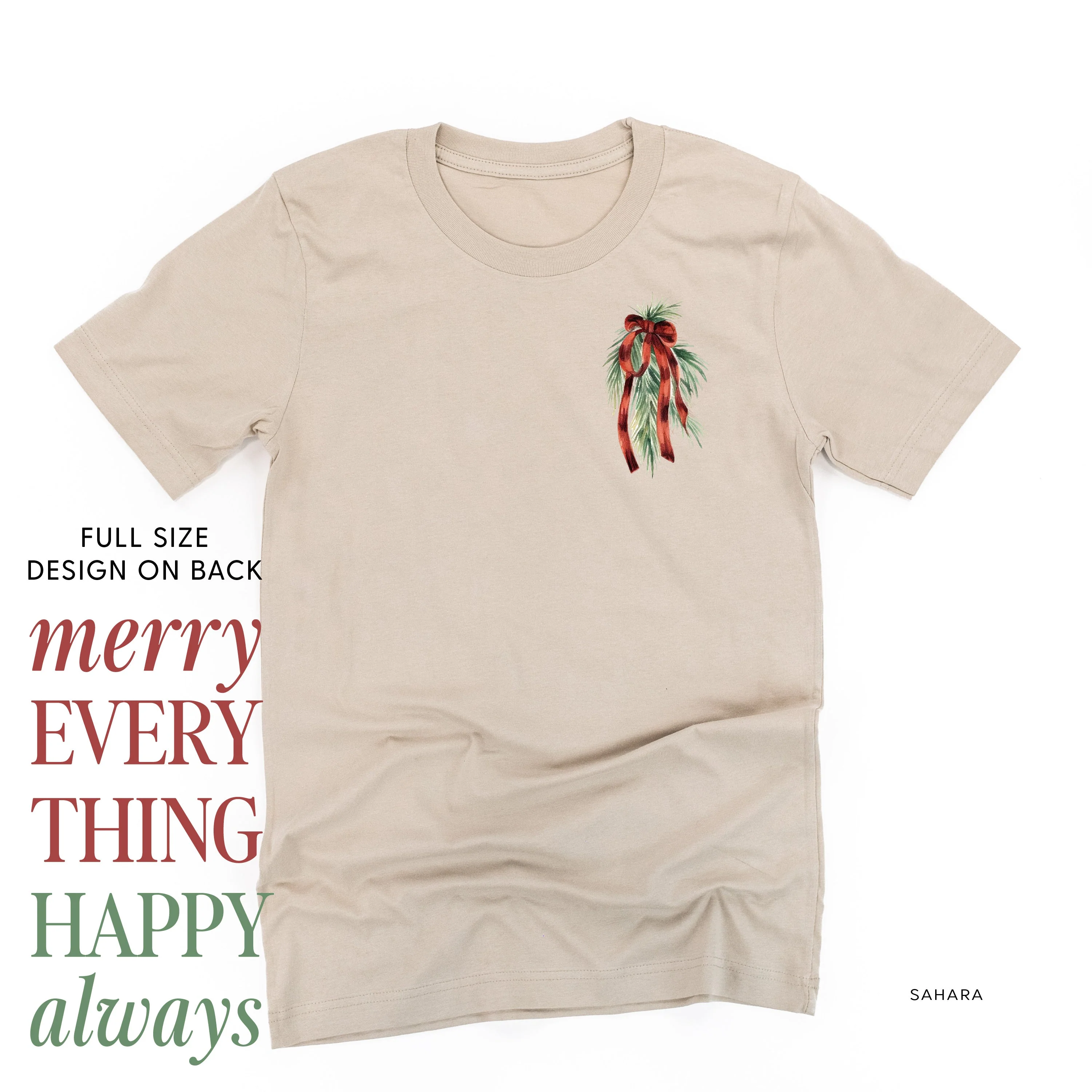 Merry Everything Happy Always (pf&b) - Unisex Tee - Image 3