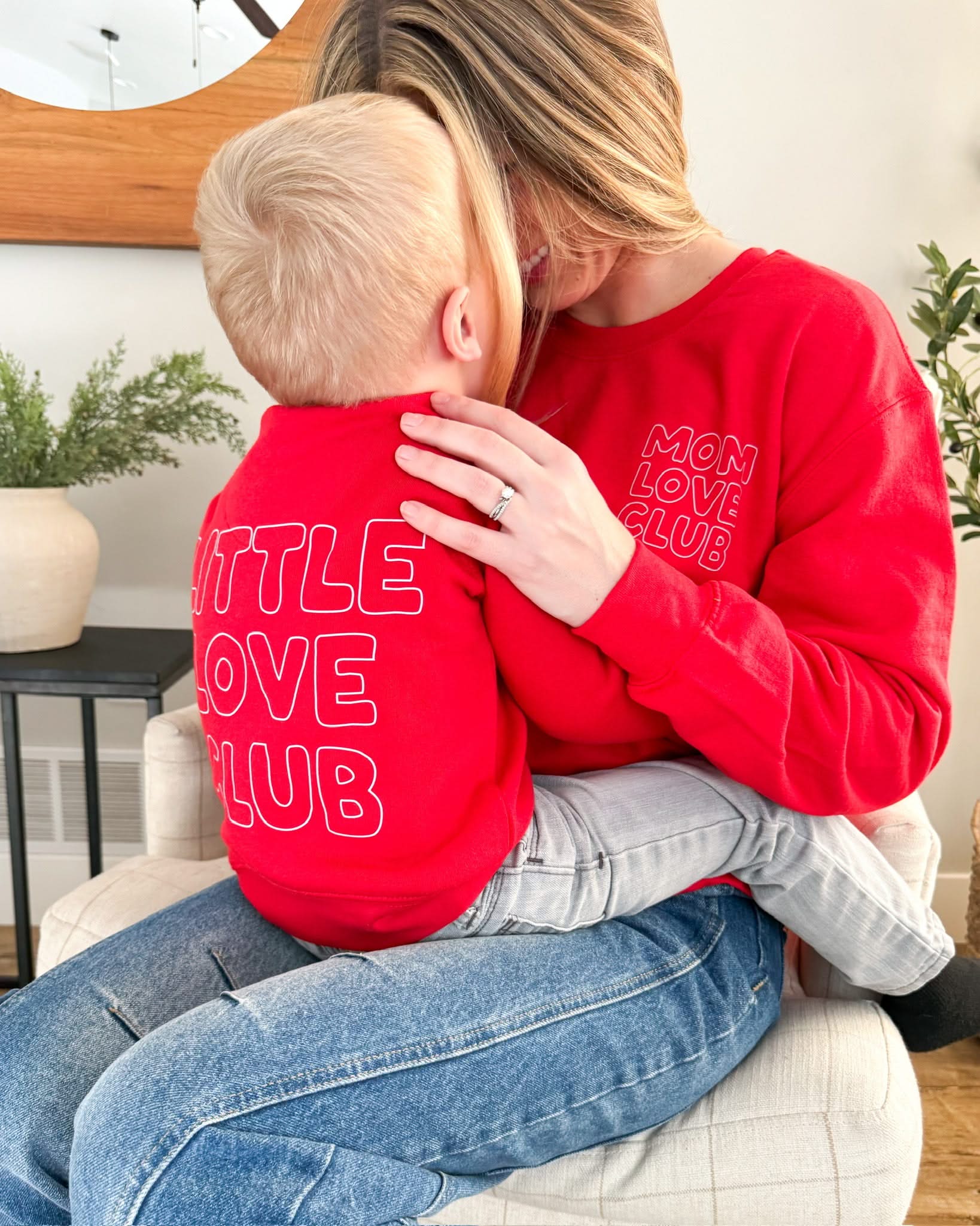 Mom Love Club + Little Love Club Matching Crewneck Set – Valentine’s Day | Little Mama Shirt Shop