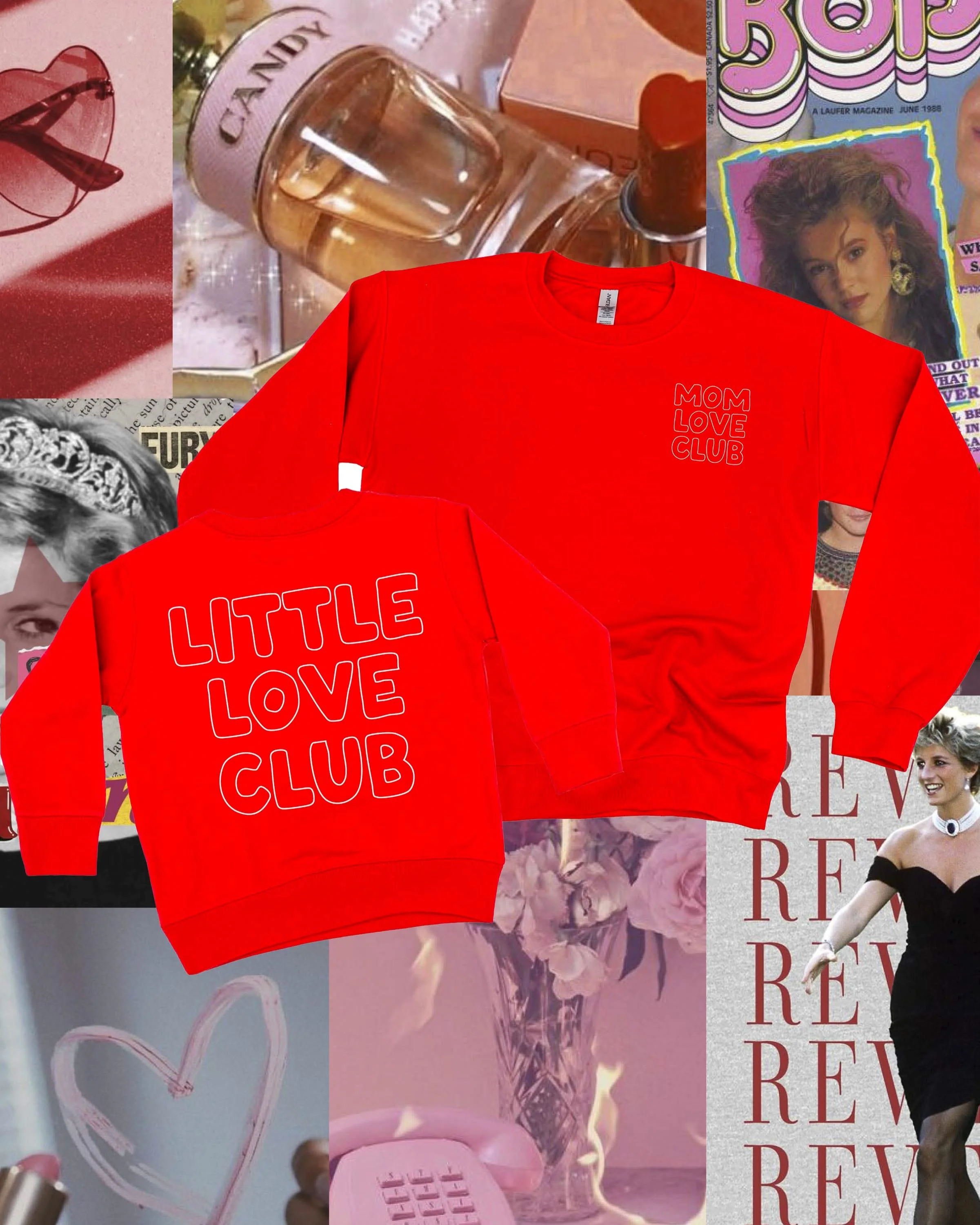 Mom Love Club + Little Love Club Matching Crewneck Set – Valentine’s Day | Little Mama Shirt Shop - Image 3