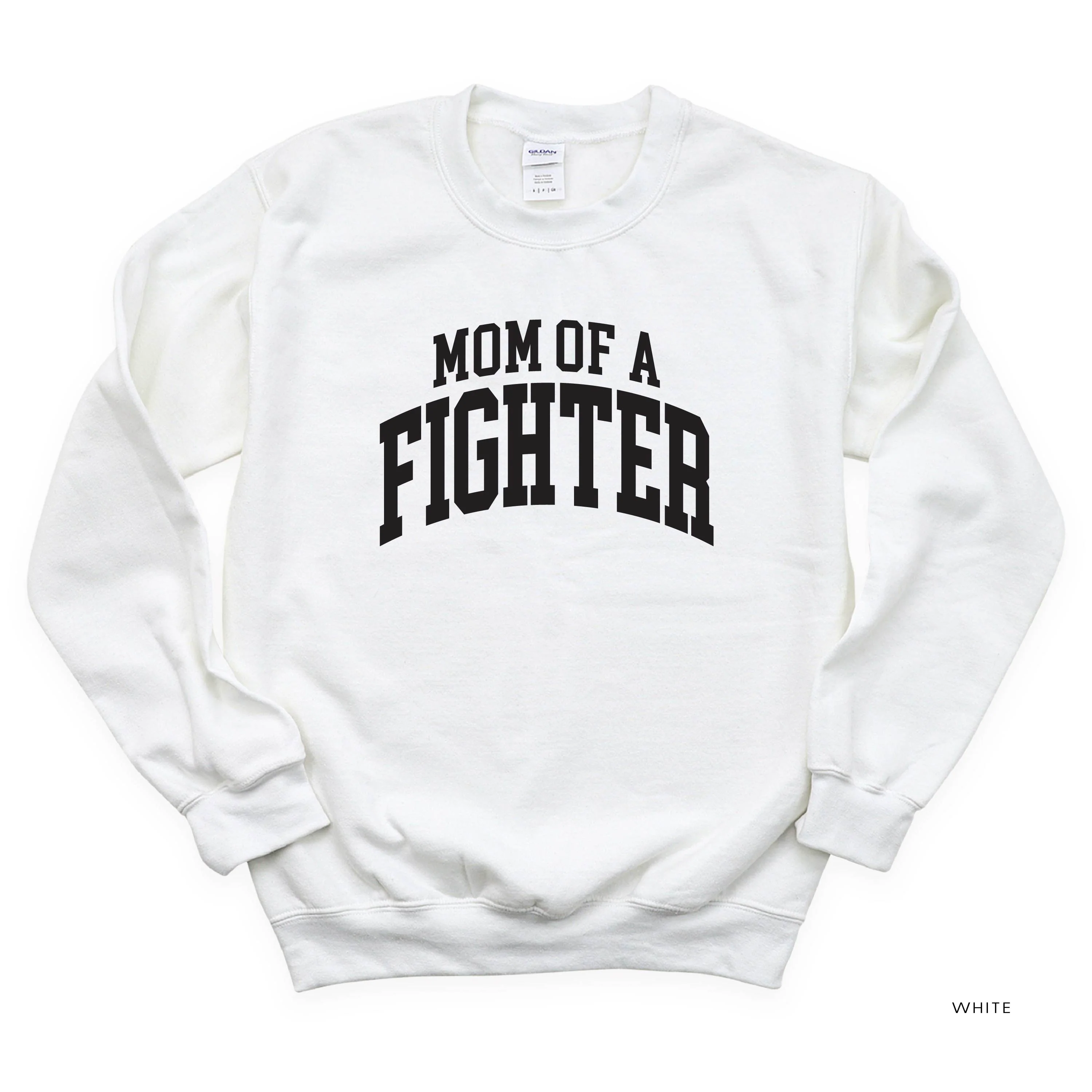 Mom of a Fighter - Varsity - BASIC FLEECE CREWNECK - Image 7