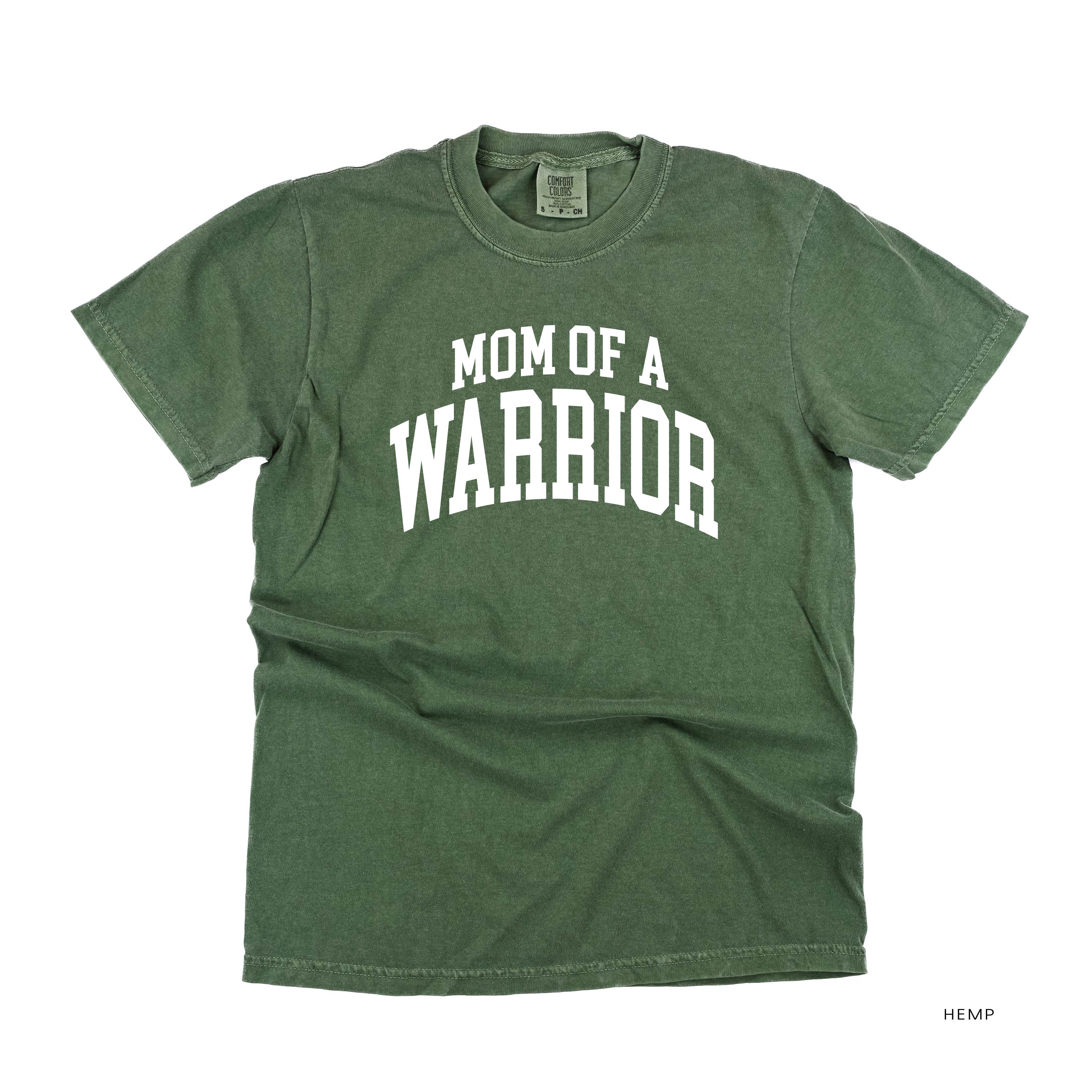 Mom of a Warrior - Varsity - Comfort Colors Tee - Image 3