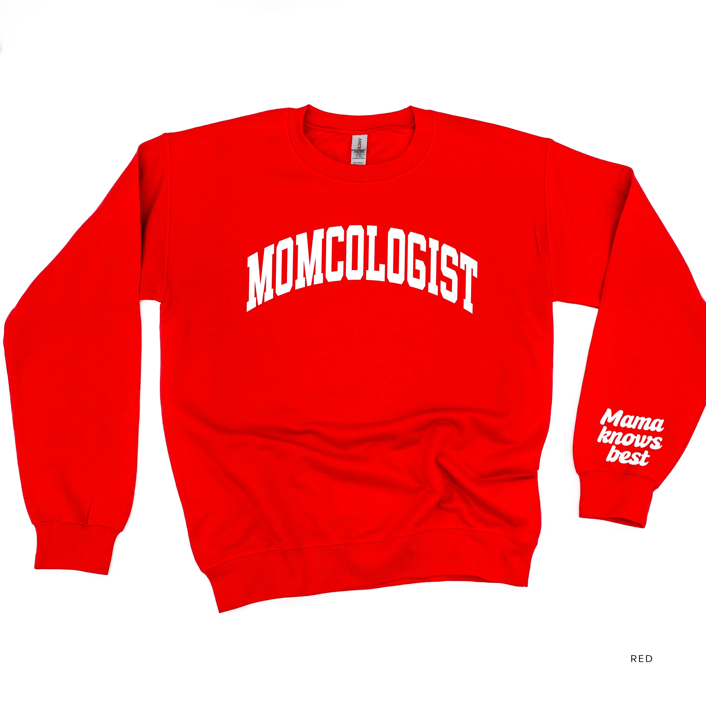 MOMCOLOGIST w/ Mama Knows Best On Wrist - BASIC FLEECE CREWNECK - Image 10