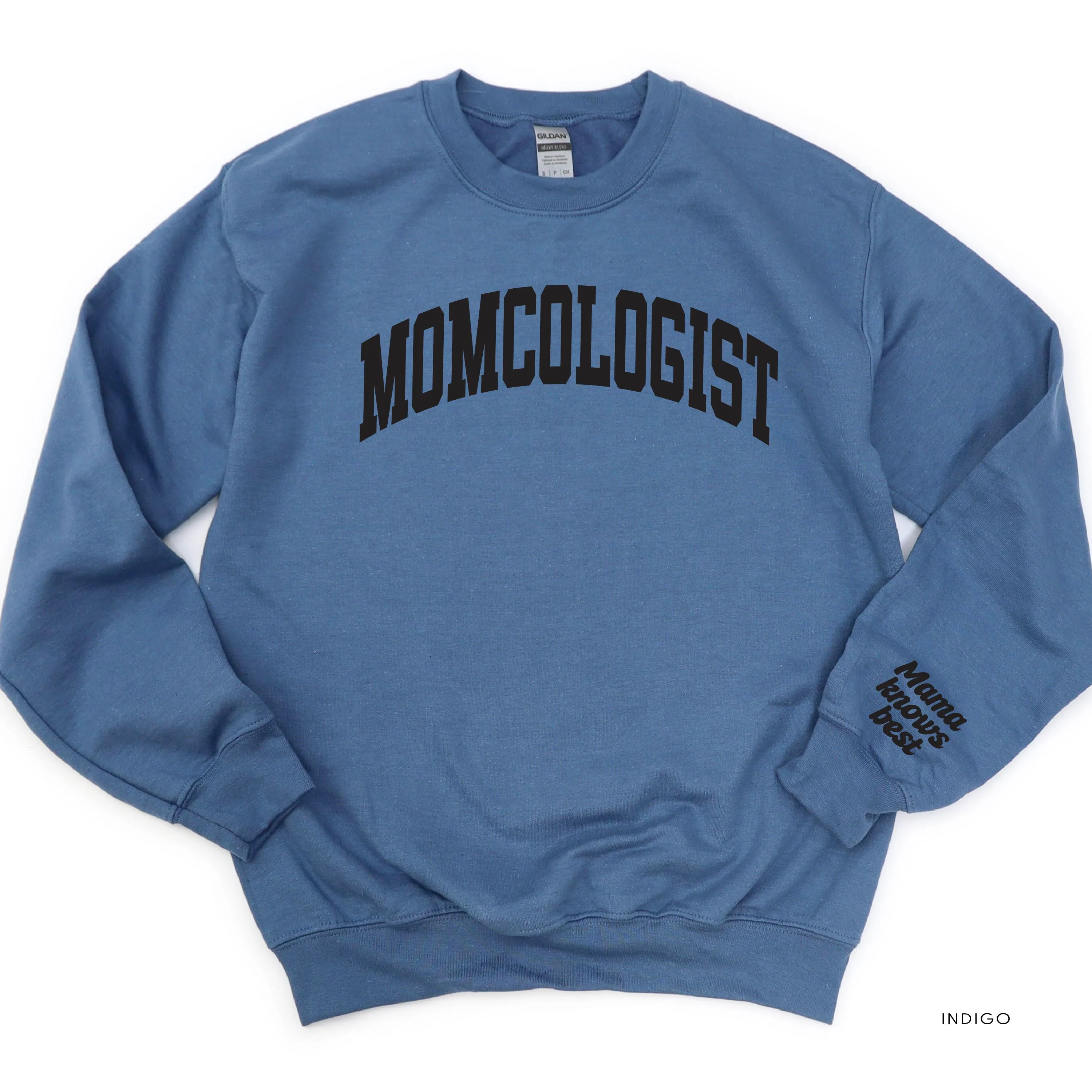 MOMCOLOGIST w/ Mama Knows Best On Wrist - BASIC FLEECE CREWNECK - Image 5