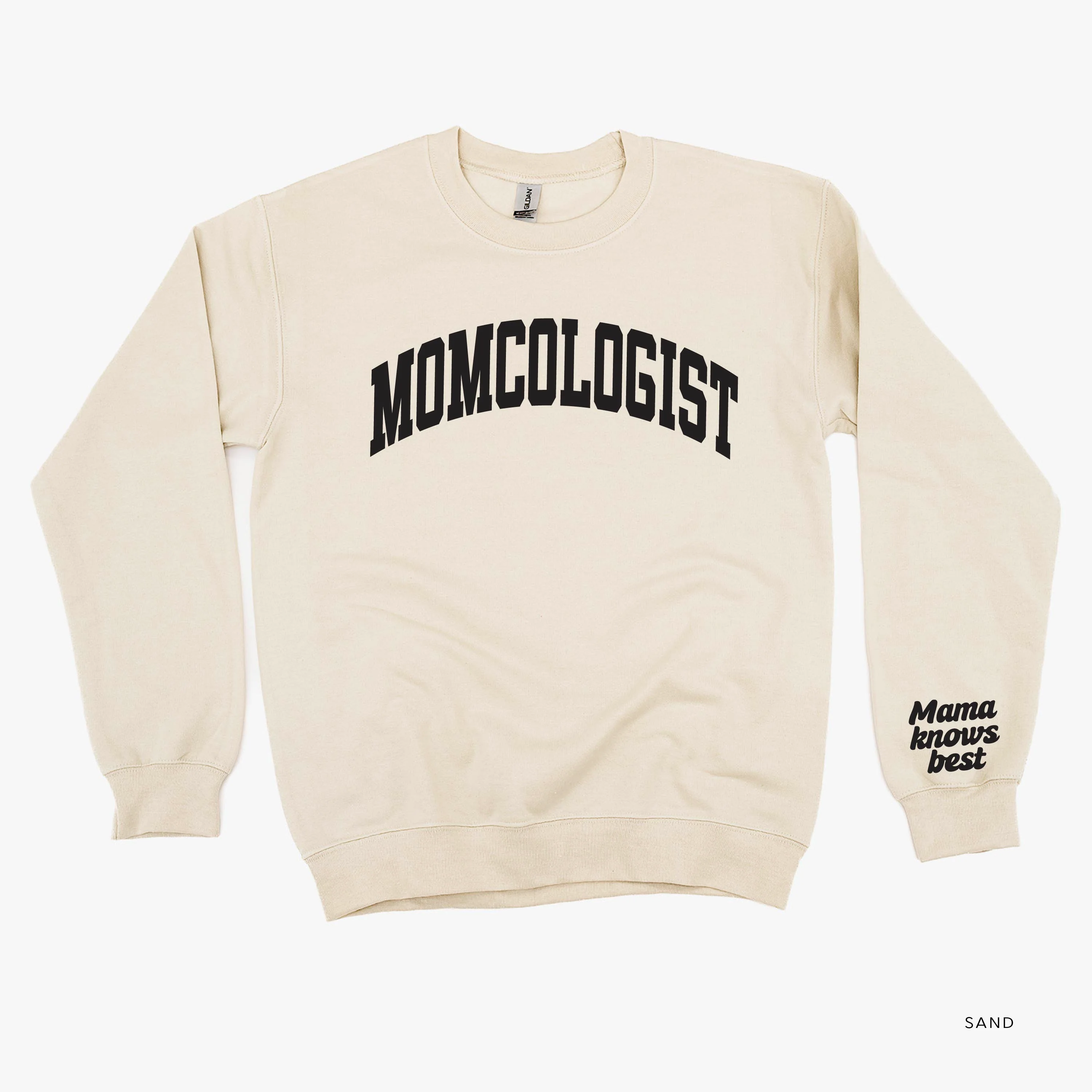 MOMCOLOGIST w/ Mama Knows Best On Wrist - BASIC FLEECE CREWNECK - Image 8