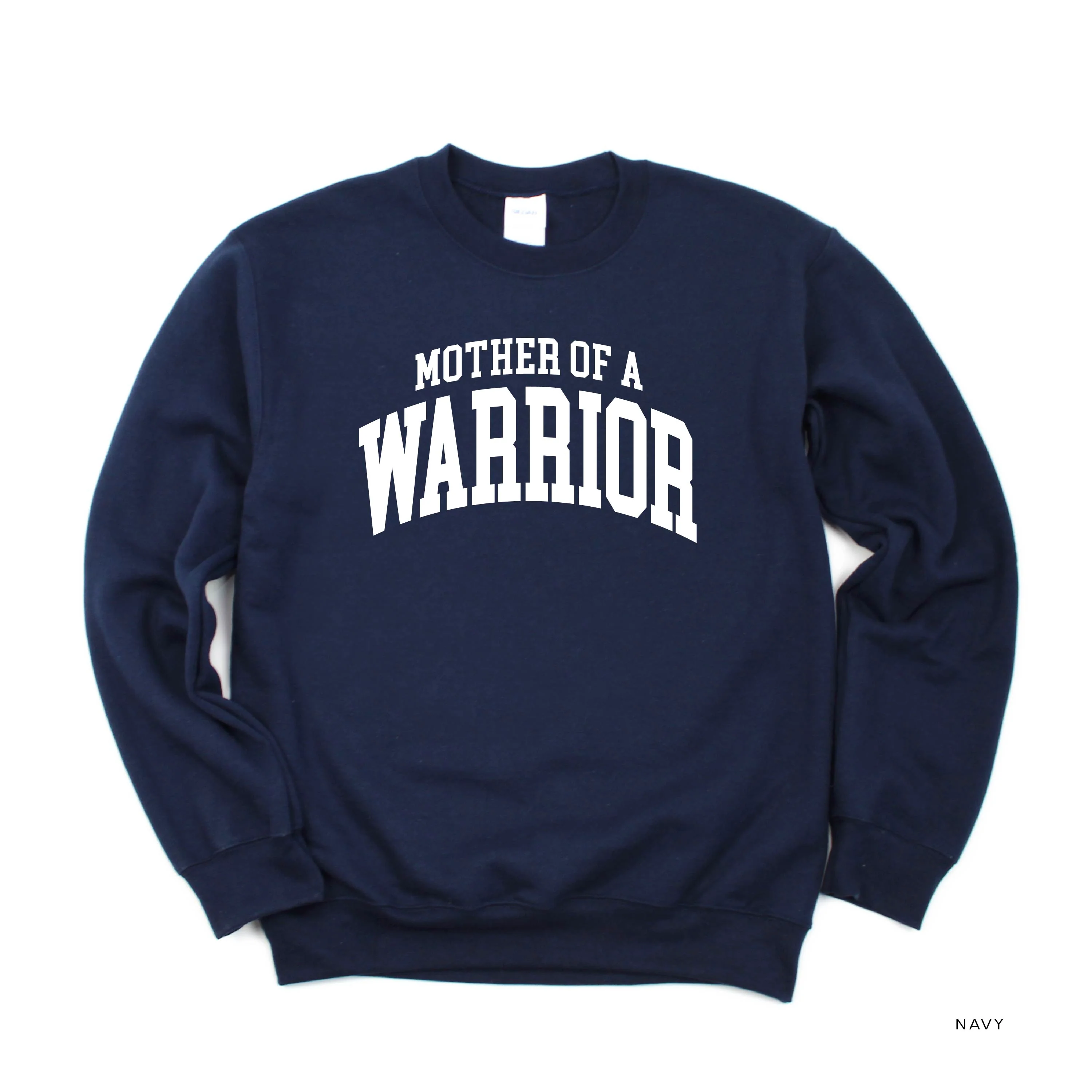 Mother of a Warrior - Varsity - BASIC FLEECE CREWNECK - Image 10