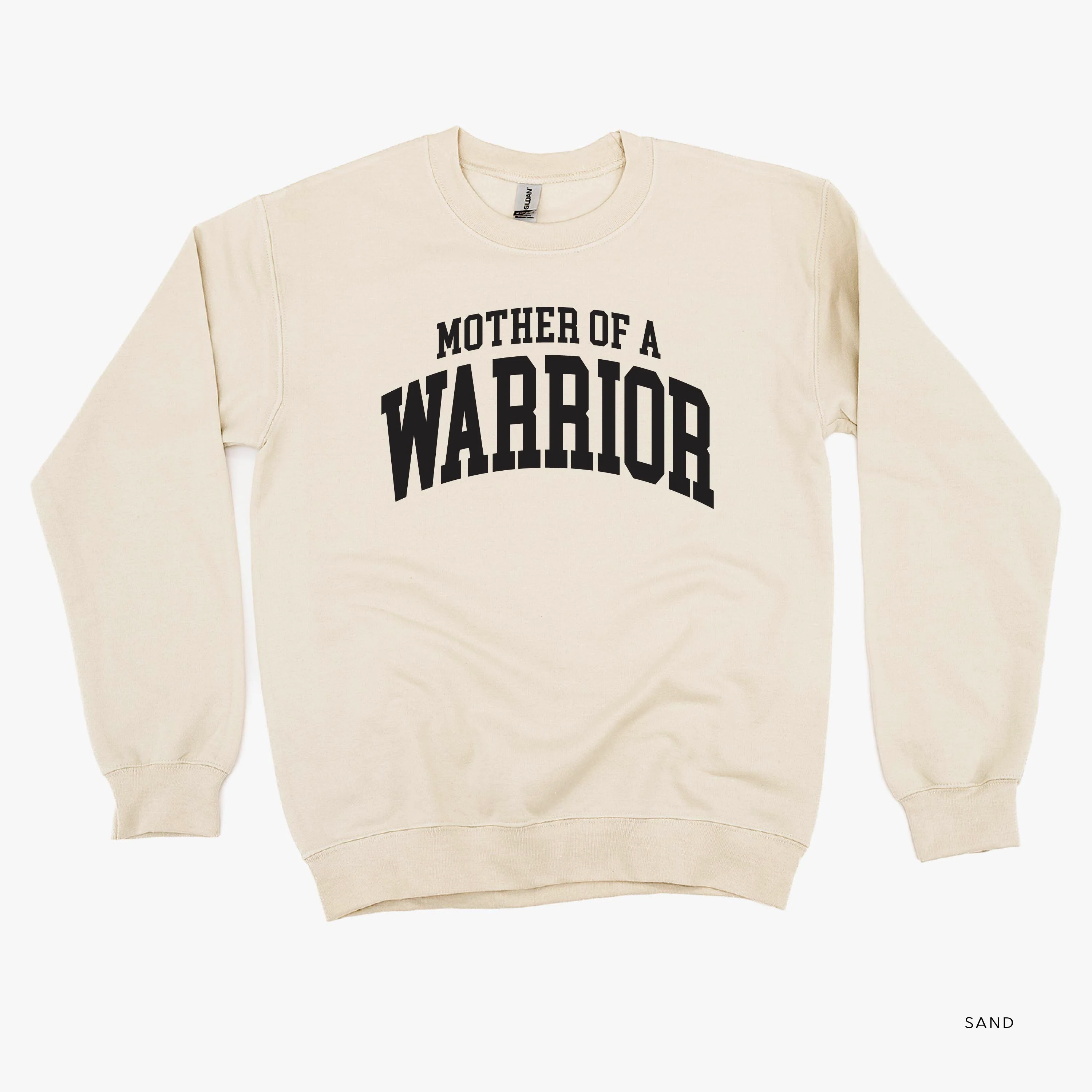 Mother of a Warrior - Varsity - BASIC FLEECE CREWNECK - Image 6