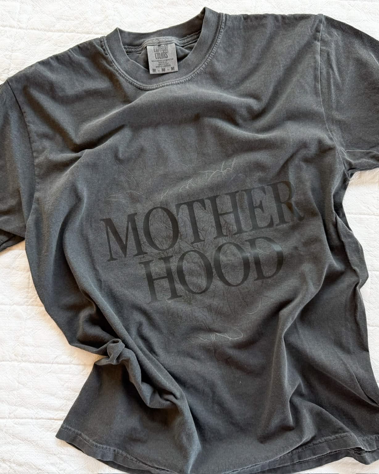 Floral Motherhood – Motherhood Shirt – Short Sleeve Comfort Color – Women | Little Mama Shirt Shop