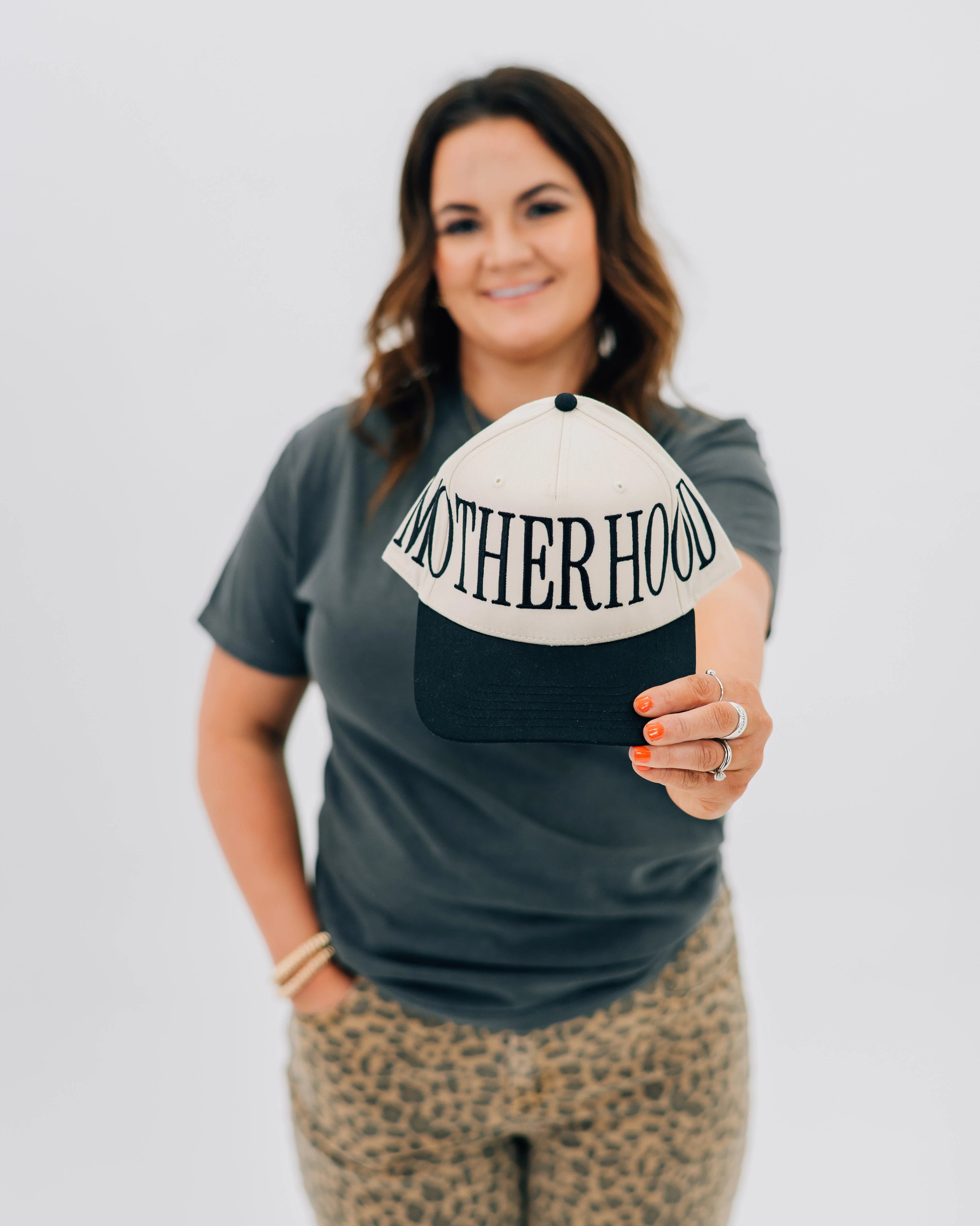 Motherhood  – Embroidered Trucker Hat  | Little Mama Shirt Shop - Image 5