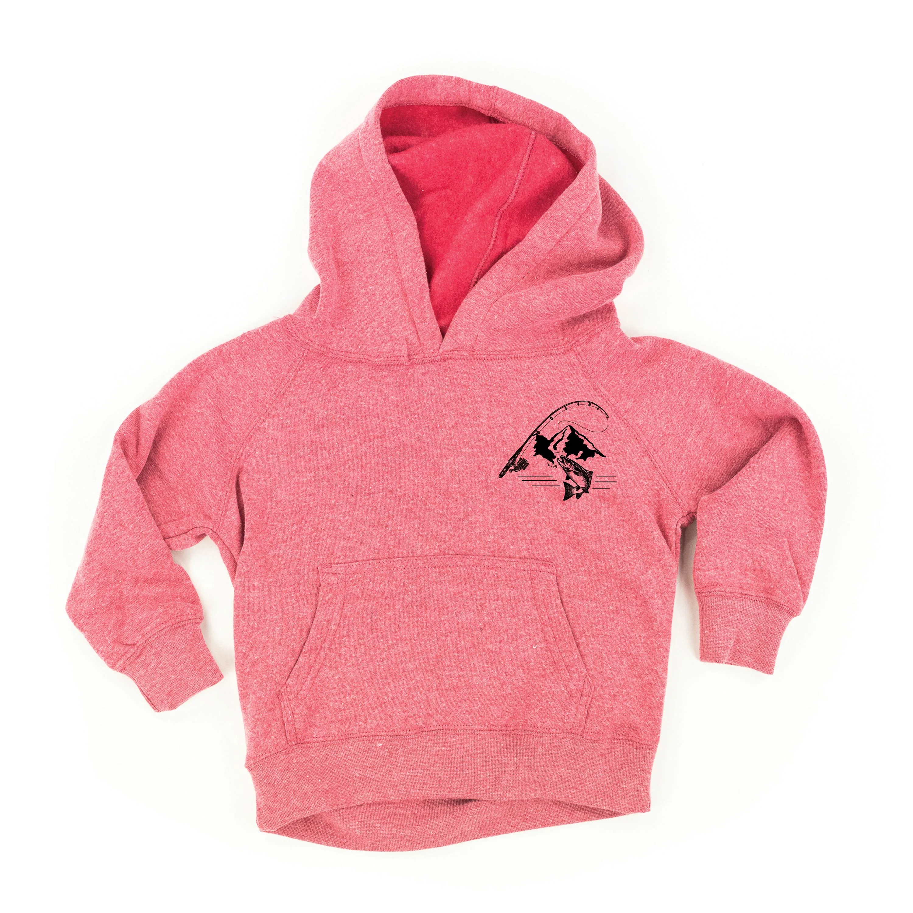 Mountain Fish & Pole - Fish On (pf&b) - Child HOODIE - Image 7