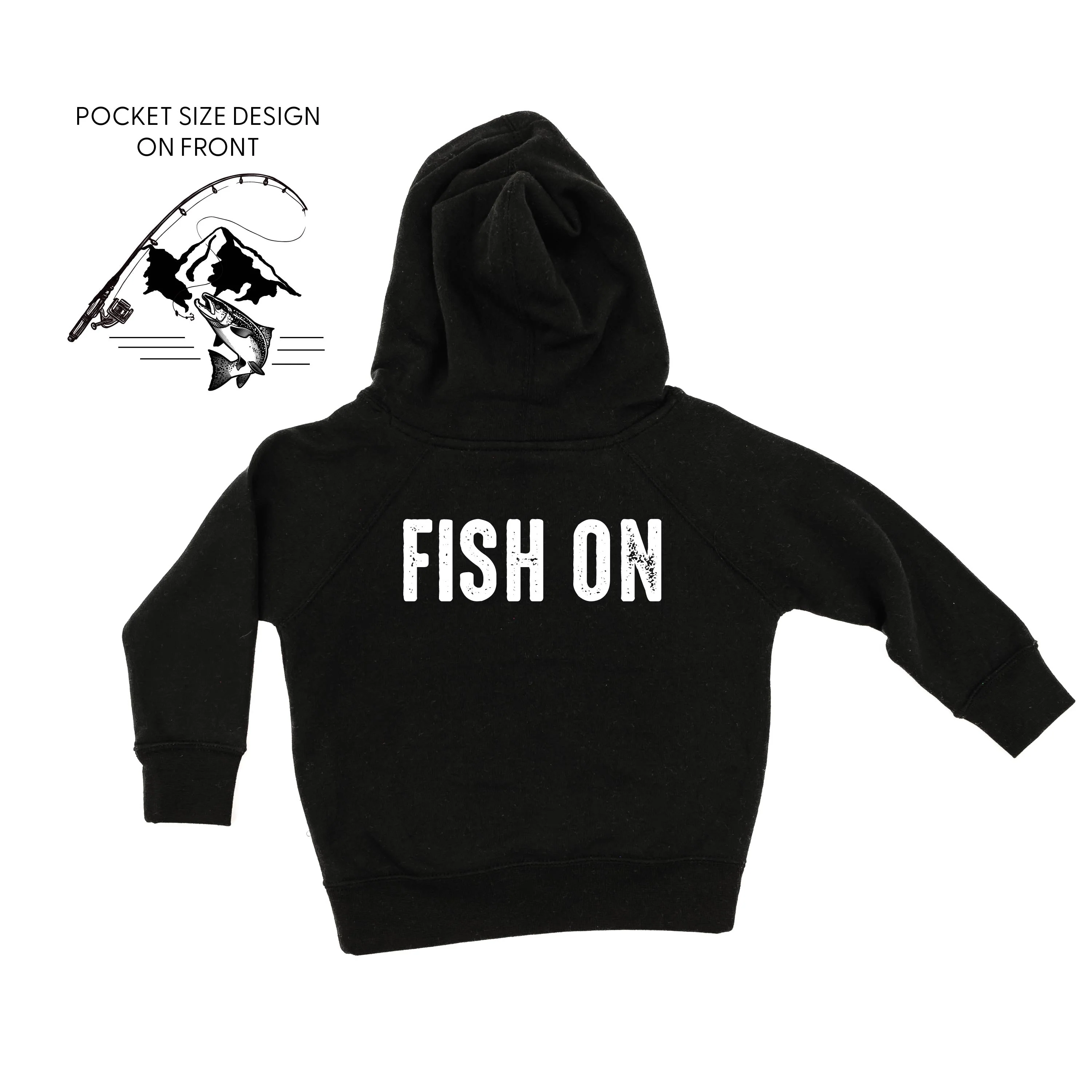 Mountain Fish & Pole - Fish On (pf&b) - Child HOODIE - Image 9