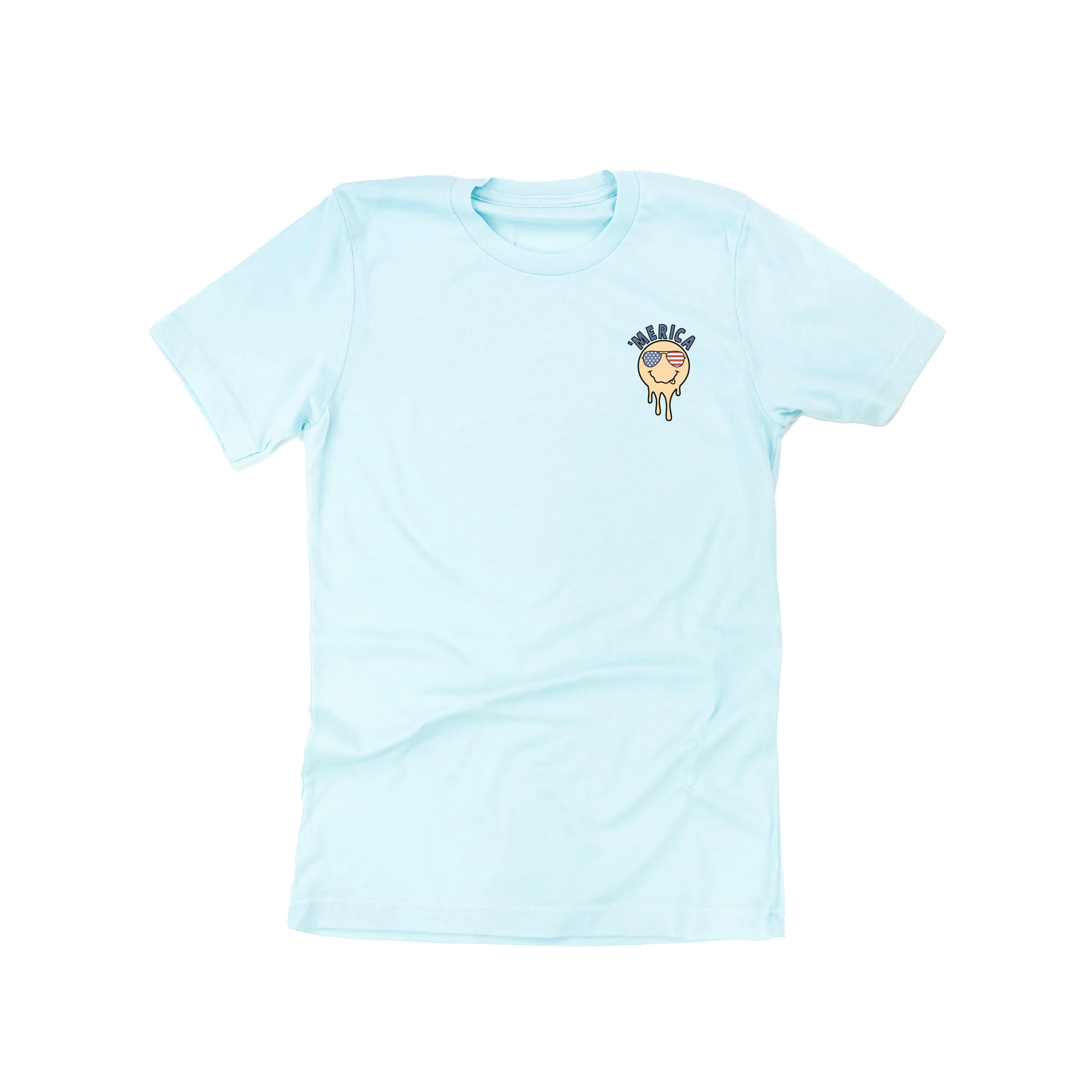 'Merica Melting Smiley - Unisex Tee - Image 3