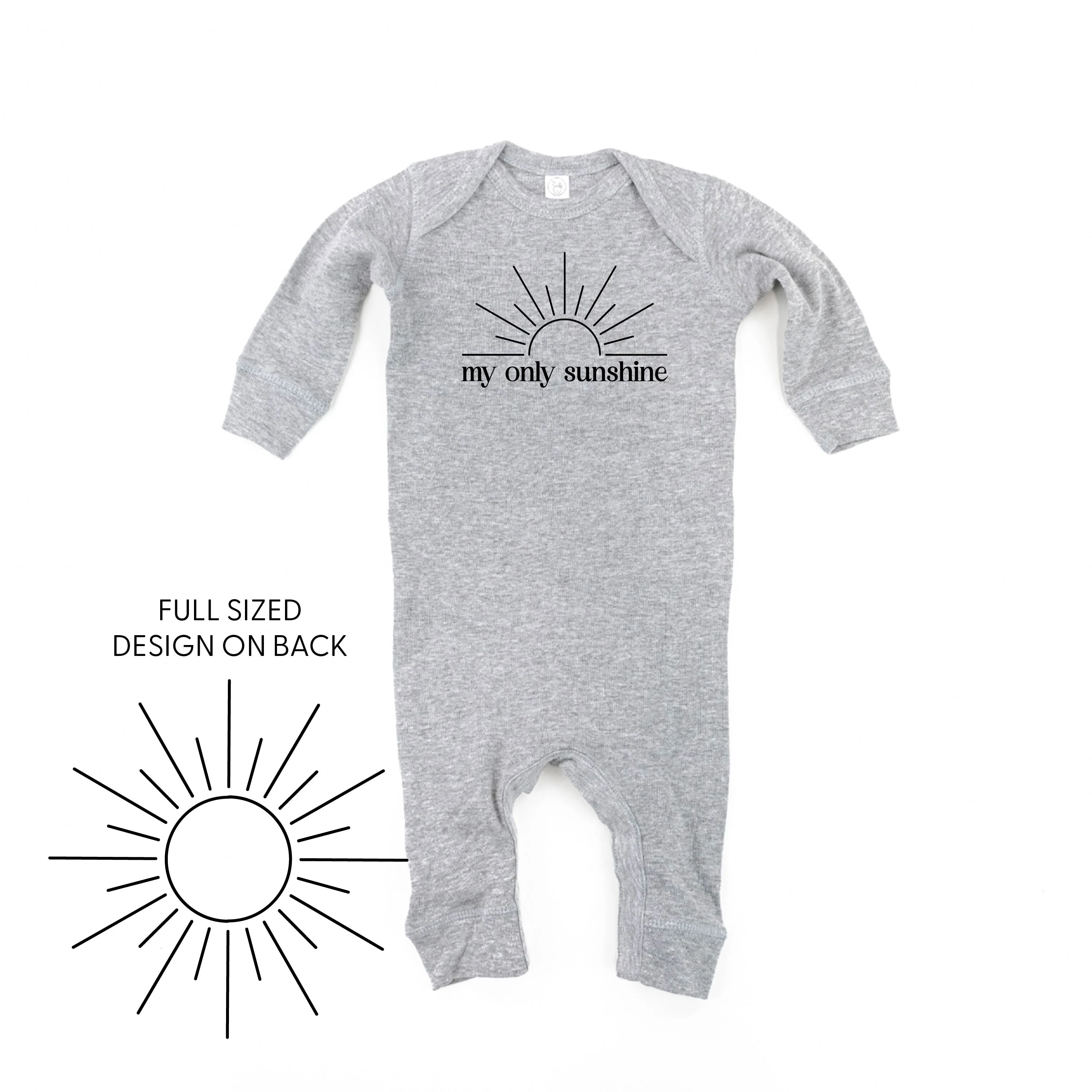 My Only Sunshine w/ Full Sun on Back - Baby Sleeper - Image 7