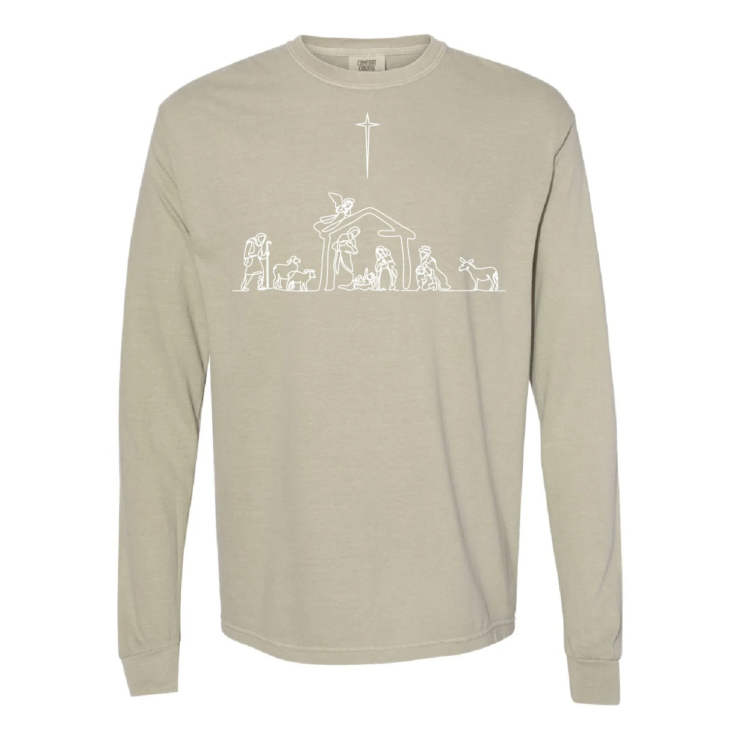 Nativity Scene - Long Sleeve Comfort Colors Tee - Image 7