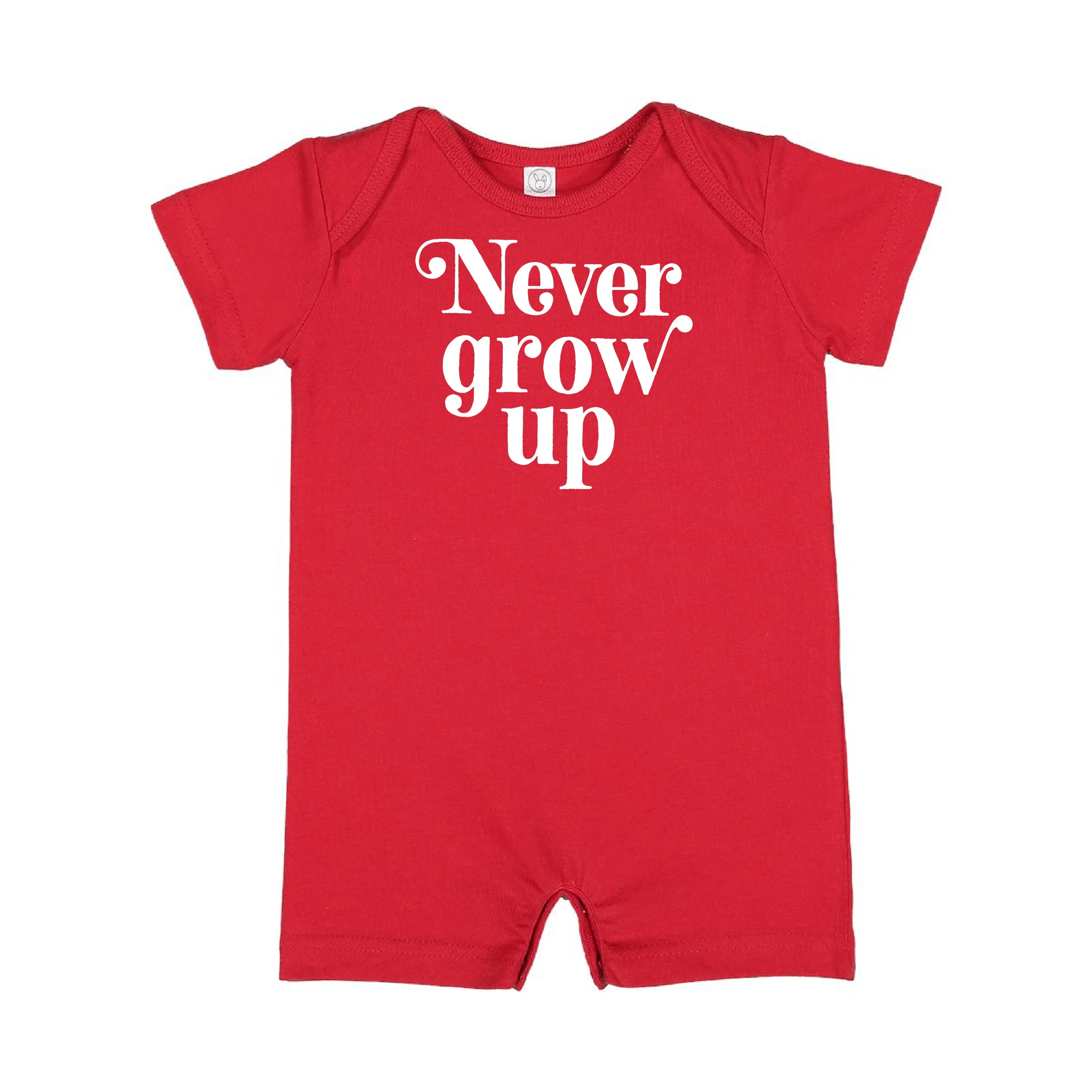 Never Grow Up - One Piece Baby Romper - Image 5