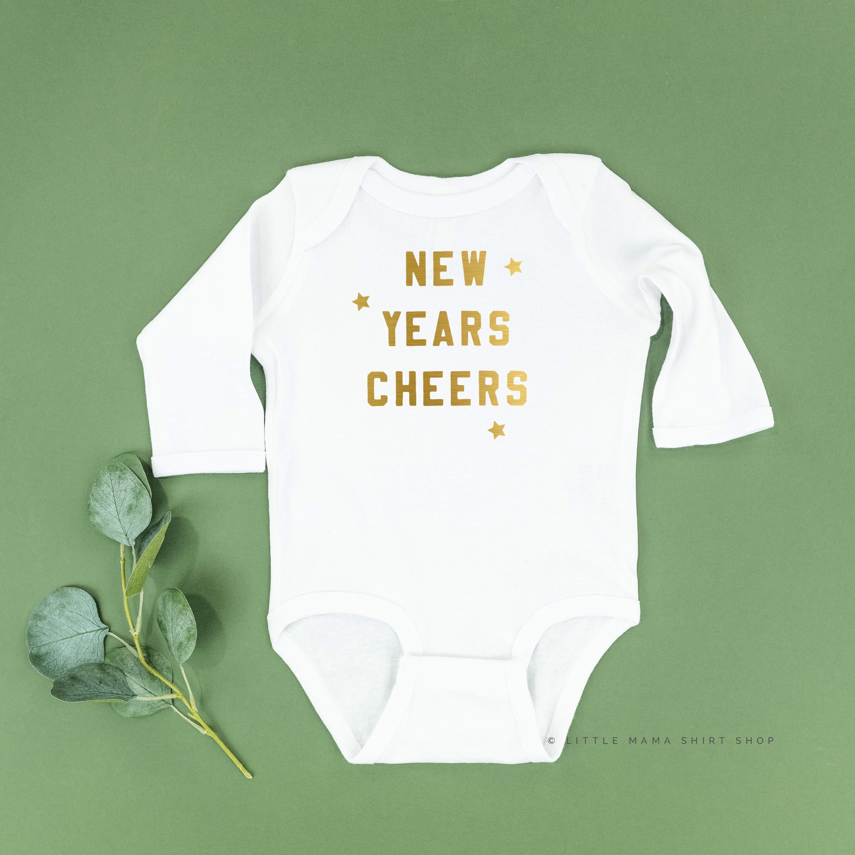 New Years Cheers - Block Font - Child Long Sleeve Tee - Image 4