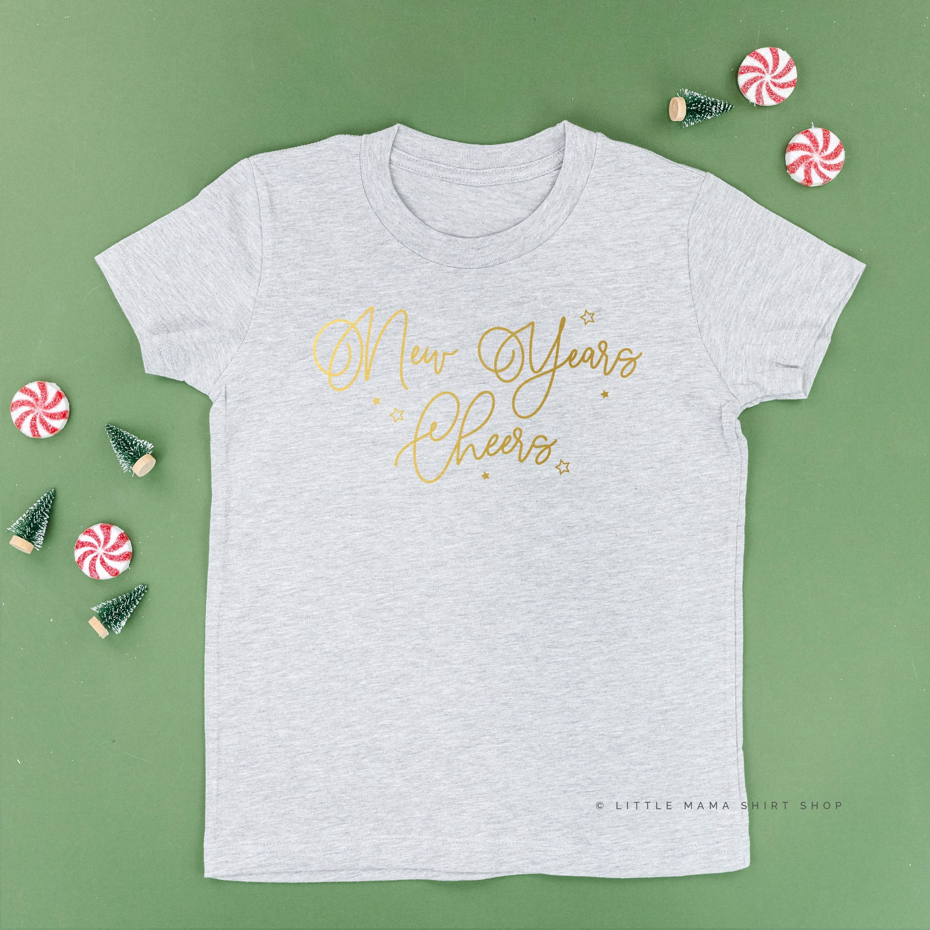 New Years Cheers - Stars/Script - Child Tee - Image 19