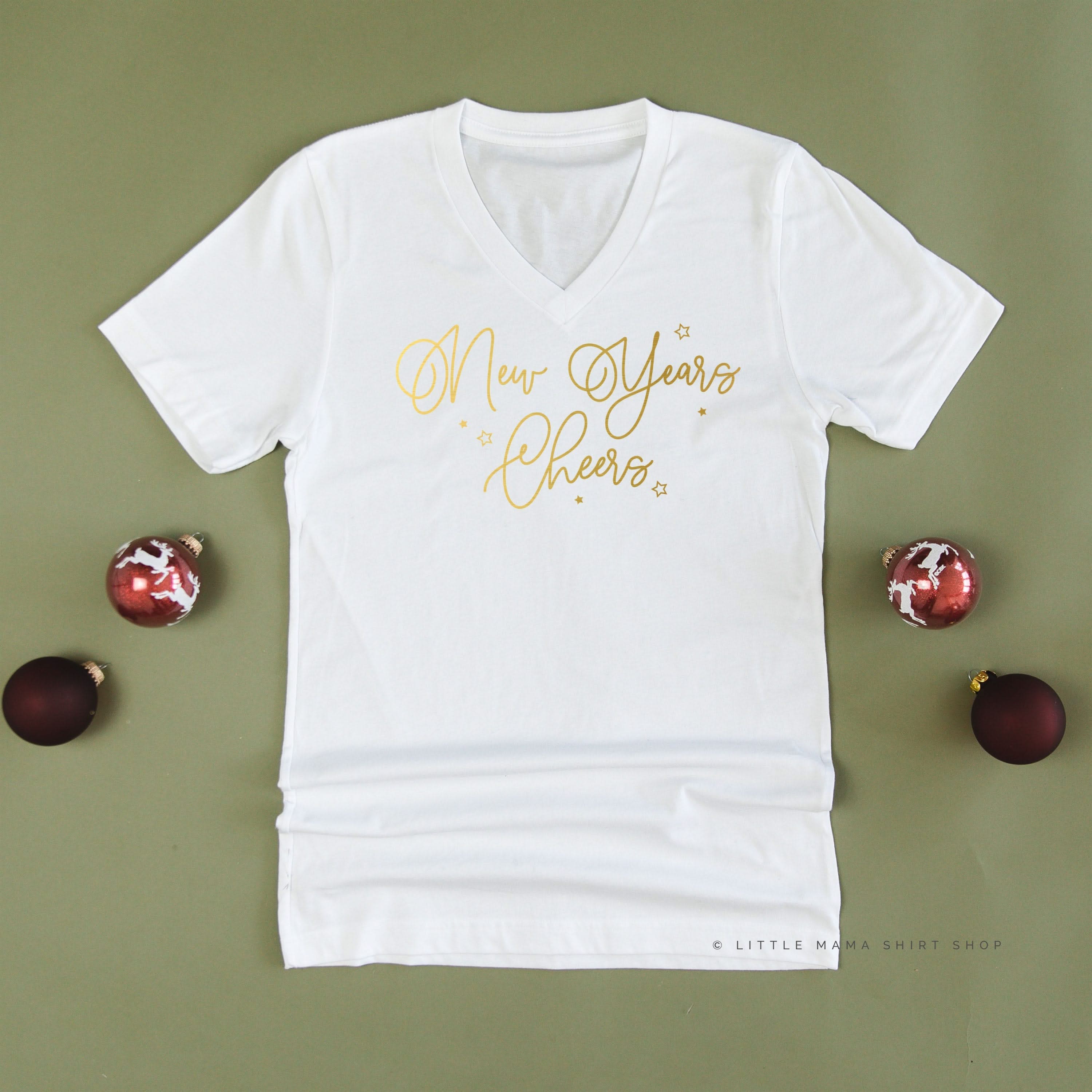 New Years Cheers - Stars/Script - Unisex Tee - Image 10