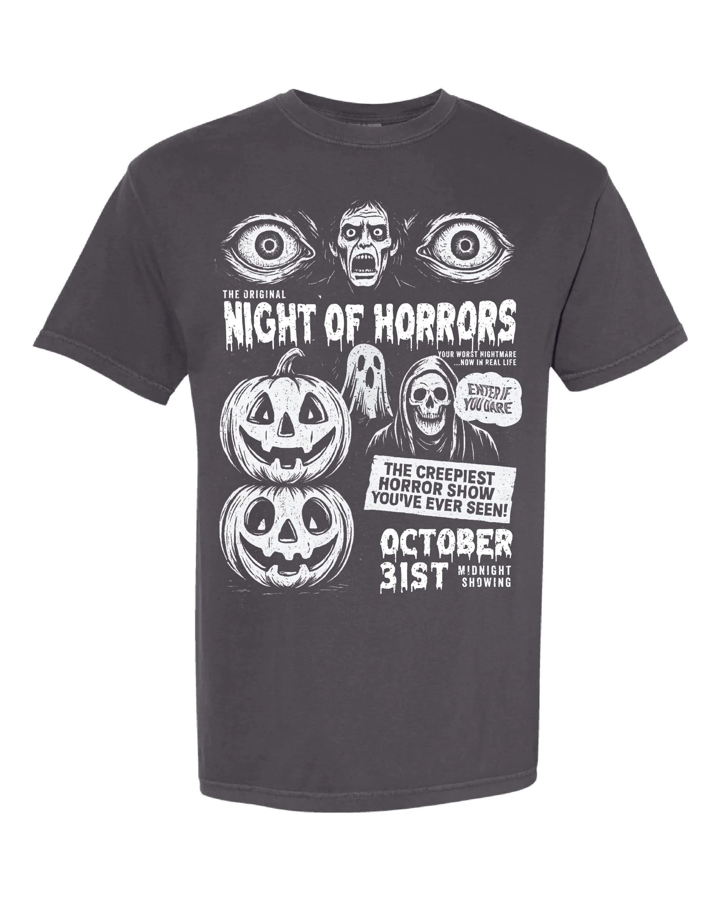 Night of Horrors - Midnight Showing - Comfort Colors Tee - Image 5