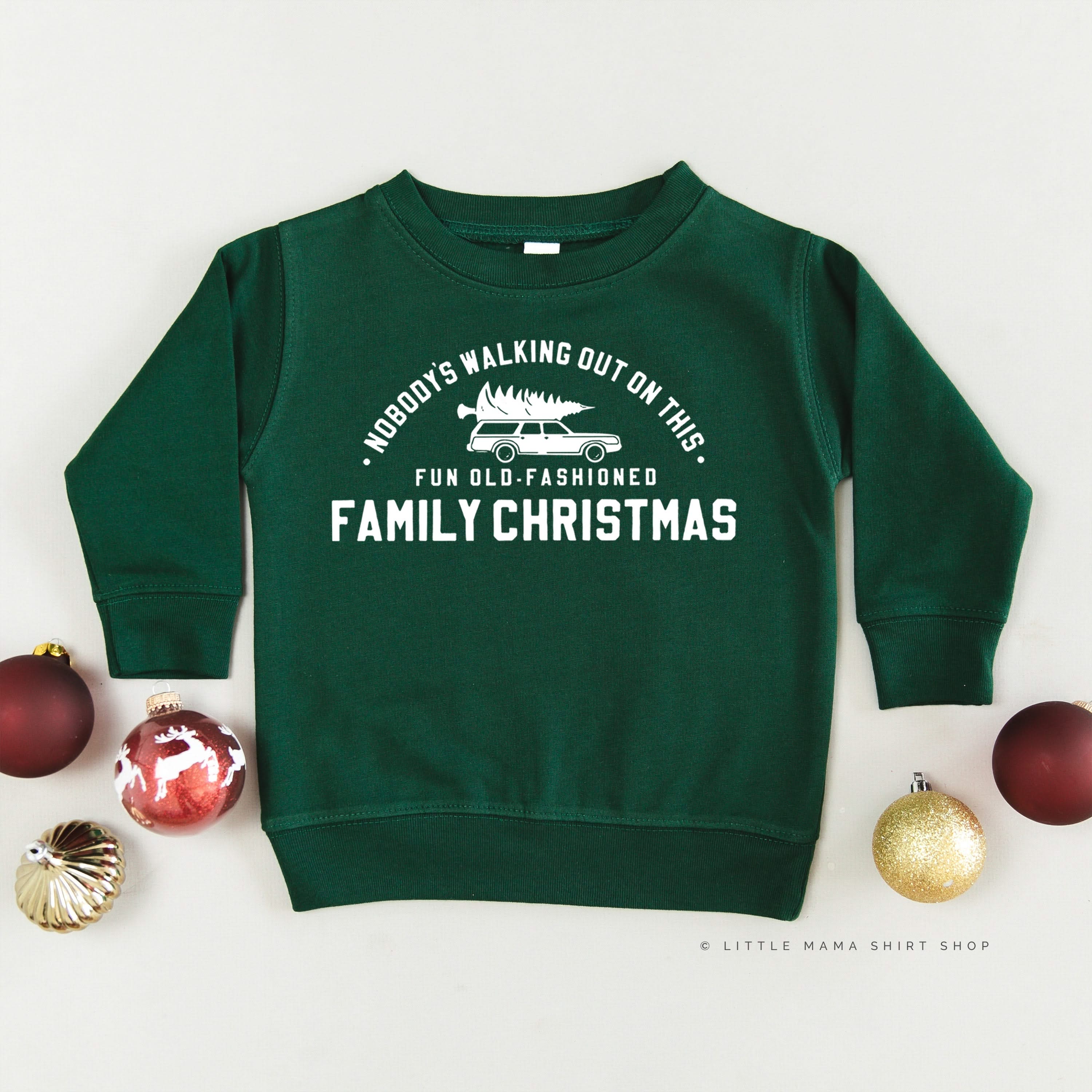 Nobody's Walking Out On This Fun Old-Fashioned Family Christmas - Child Sweater - Image 4