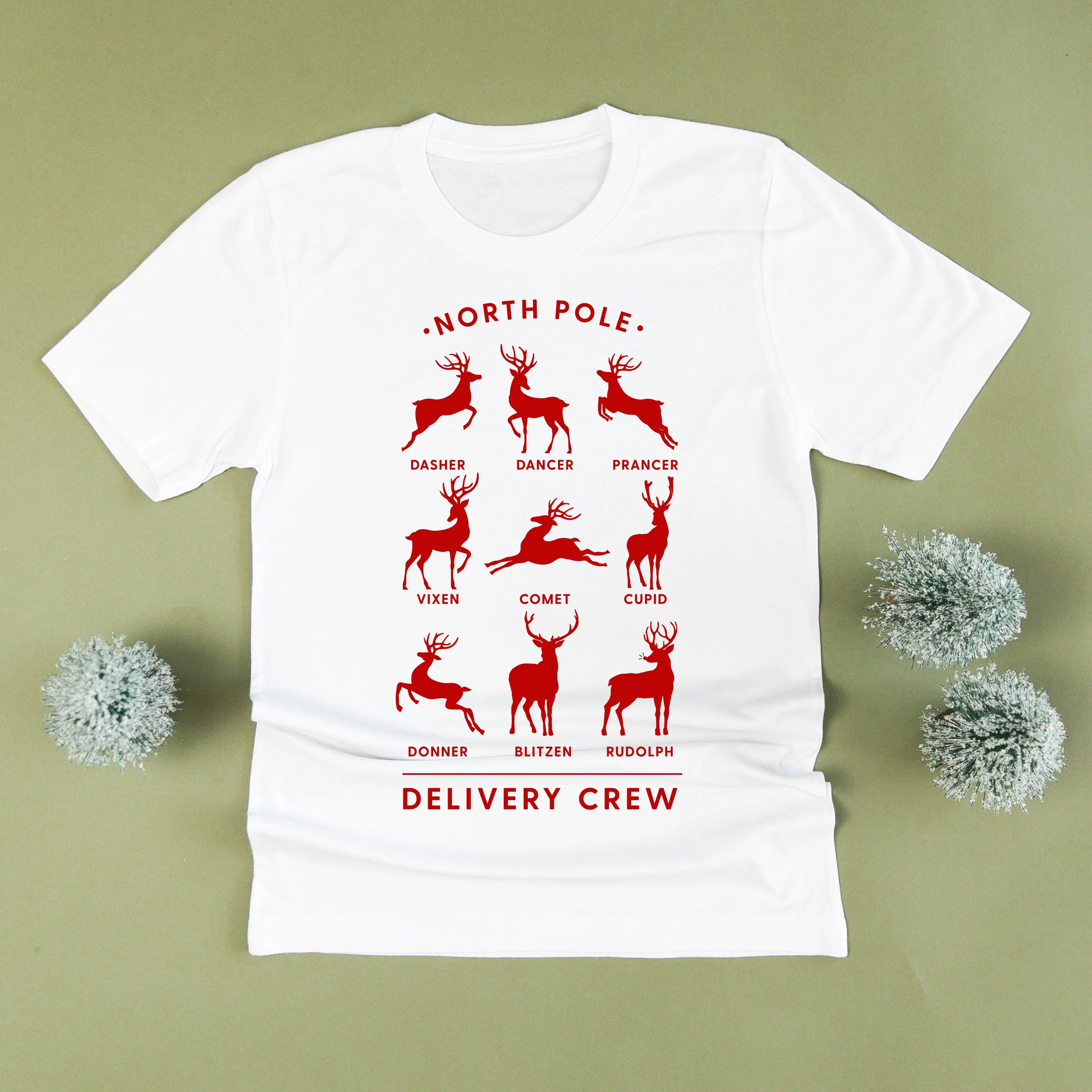 Reindeer - North Pole Delivery Crew - Unisex Tee - Image 5