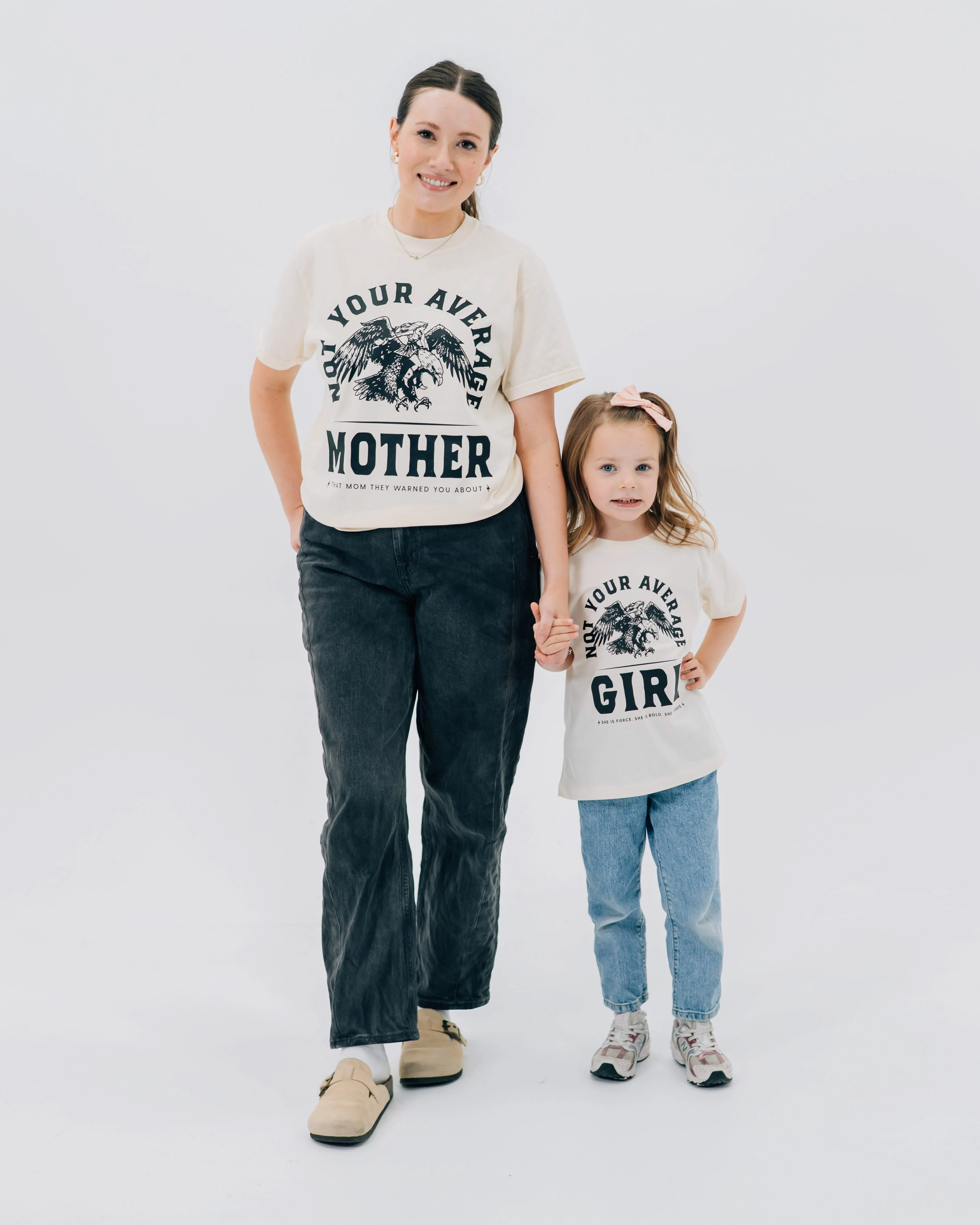 Not Your Average Mother + Girl Coordinating Tee Set – Match with Mom | Little Mama Shirt Shop - Image 2