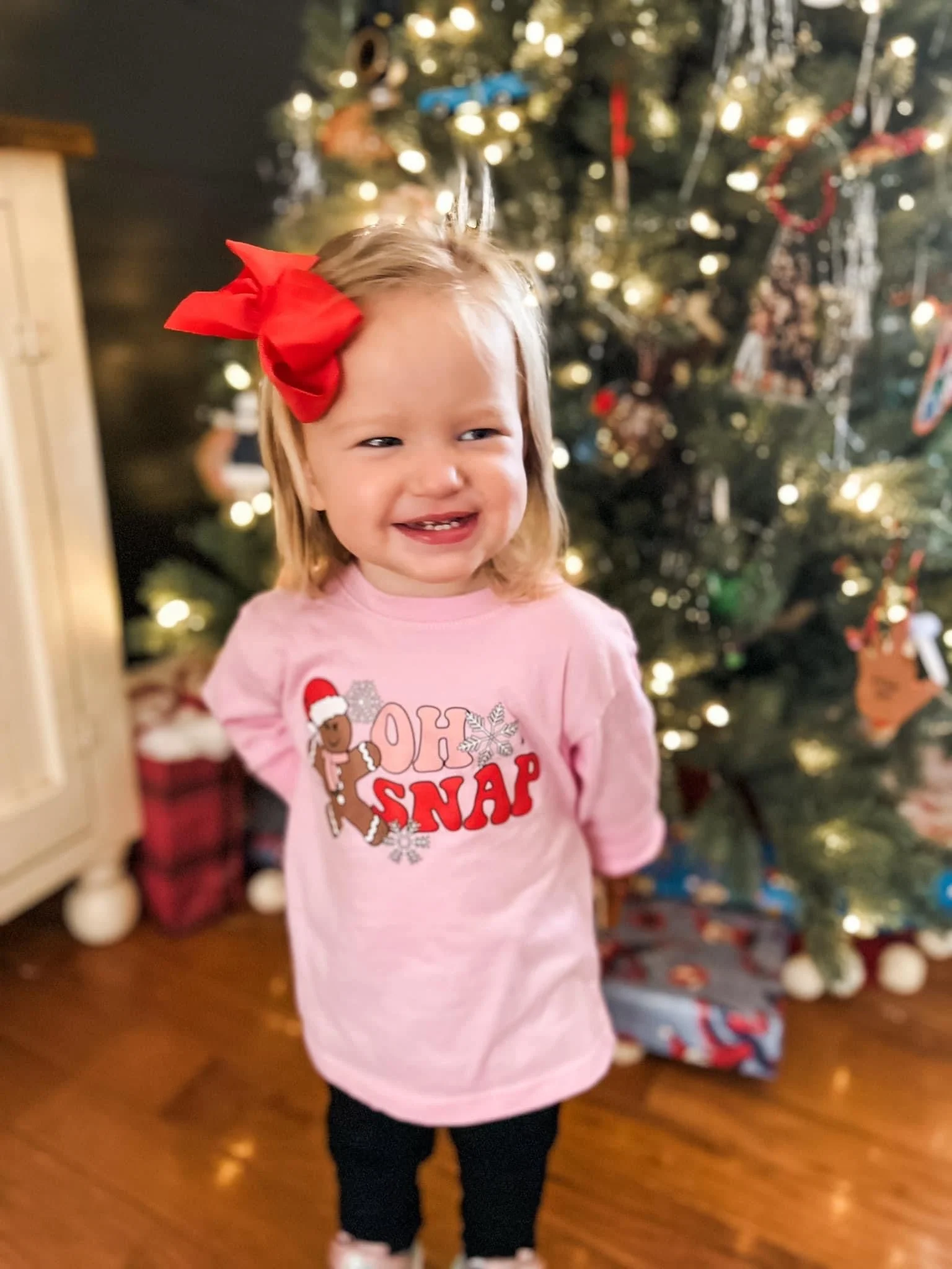 Oh Snap - Gingerbread Man - Child Long Sleeve Tee - Image 2