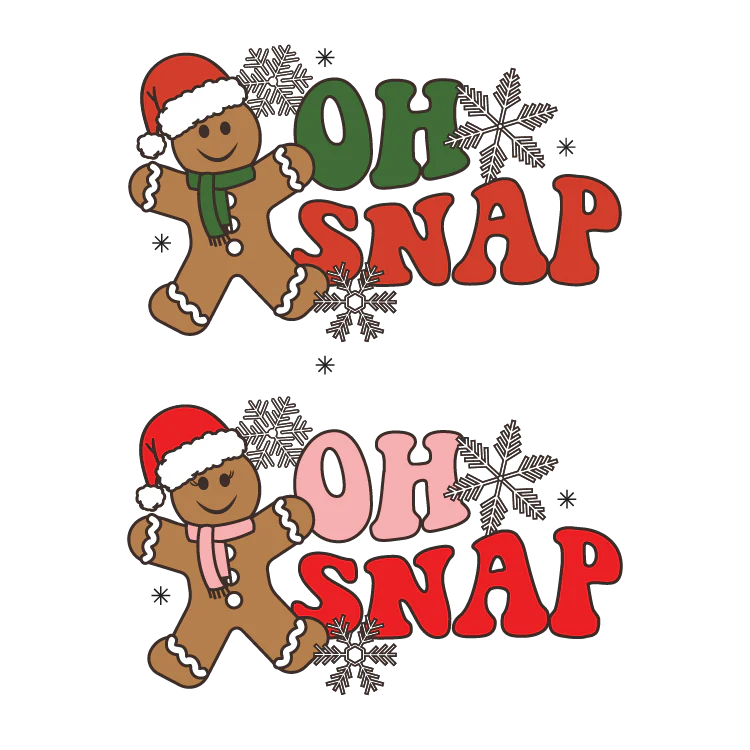 Oh Snap - Gingerbread Man - Child Tee - Image 4