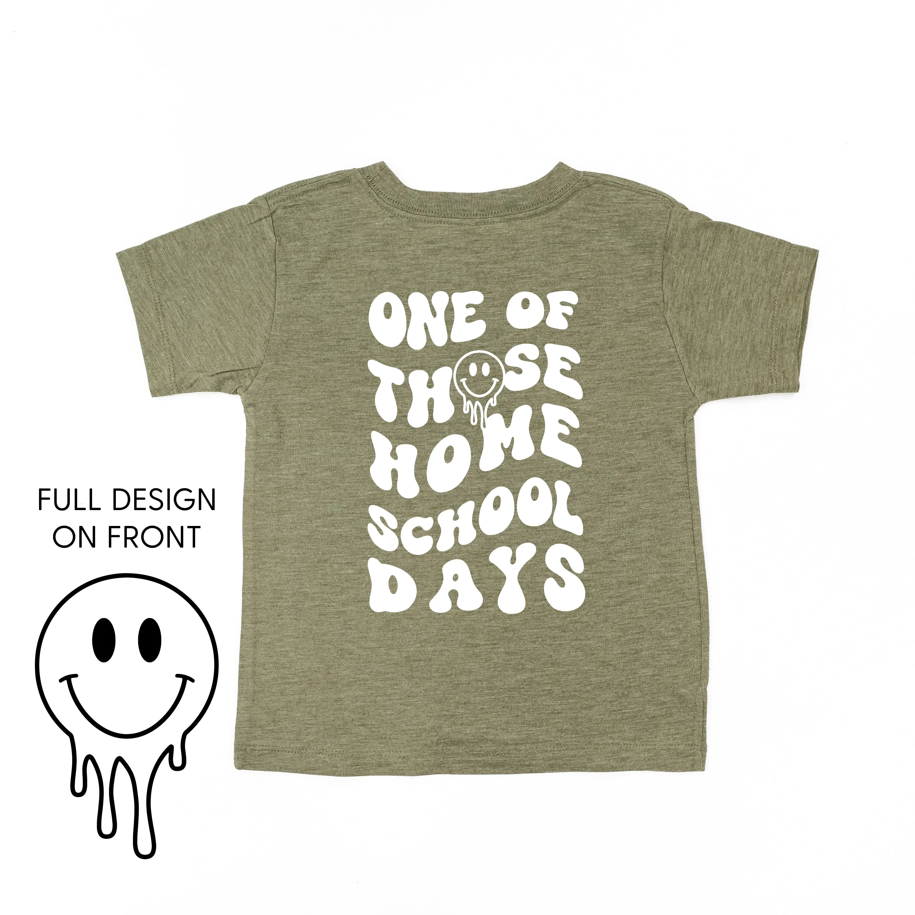 One of Those Home School Days - Melty Smiley (f & b) - Child Tee - Image 6