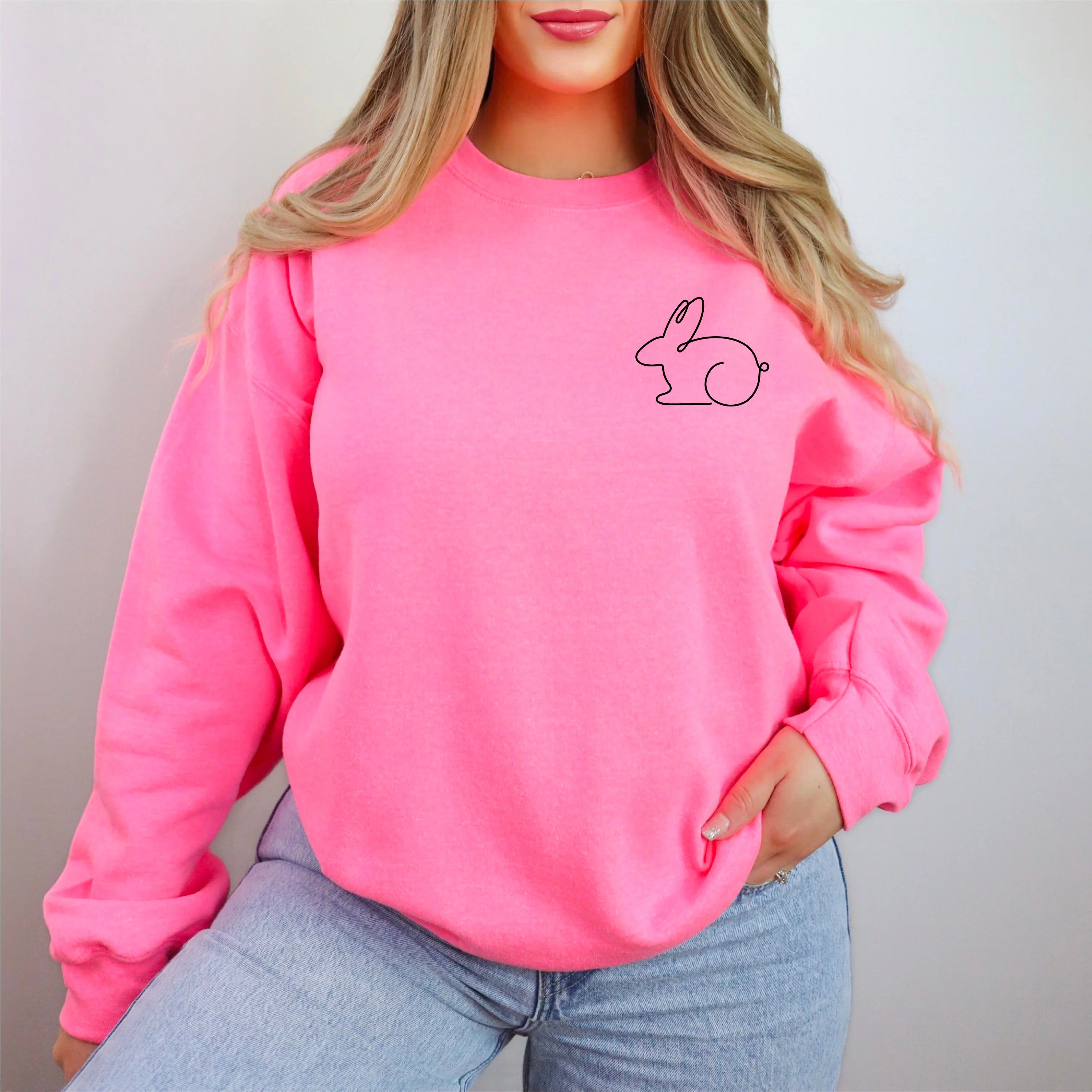 Outline Bunny - Basic Fleece - Image 2