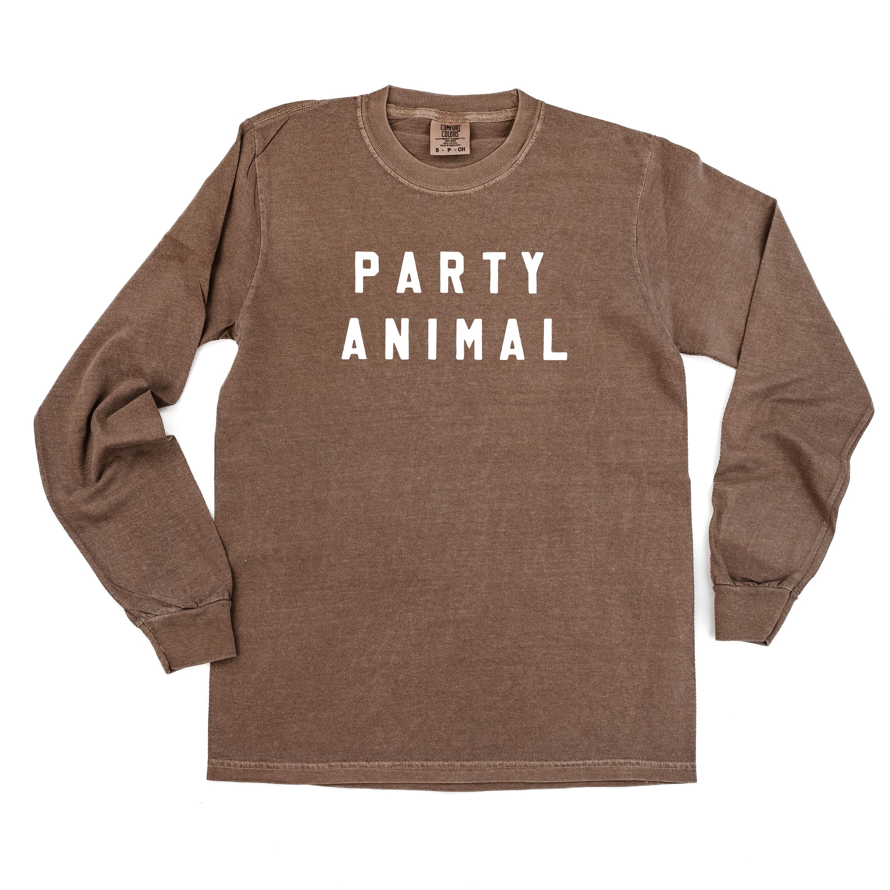 Party Animal - Block Font - LONG SLEEVE Comfort Colors Tee - Image 6