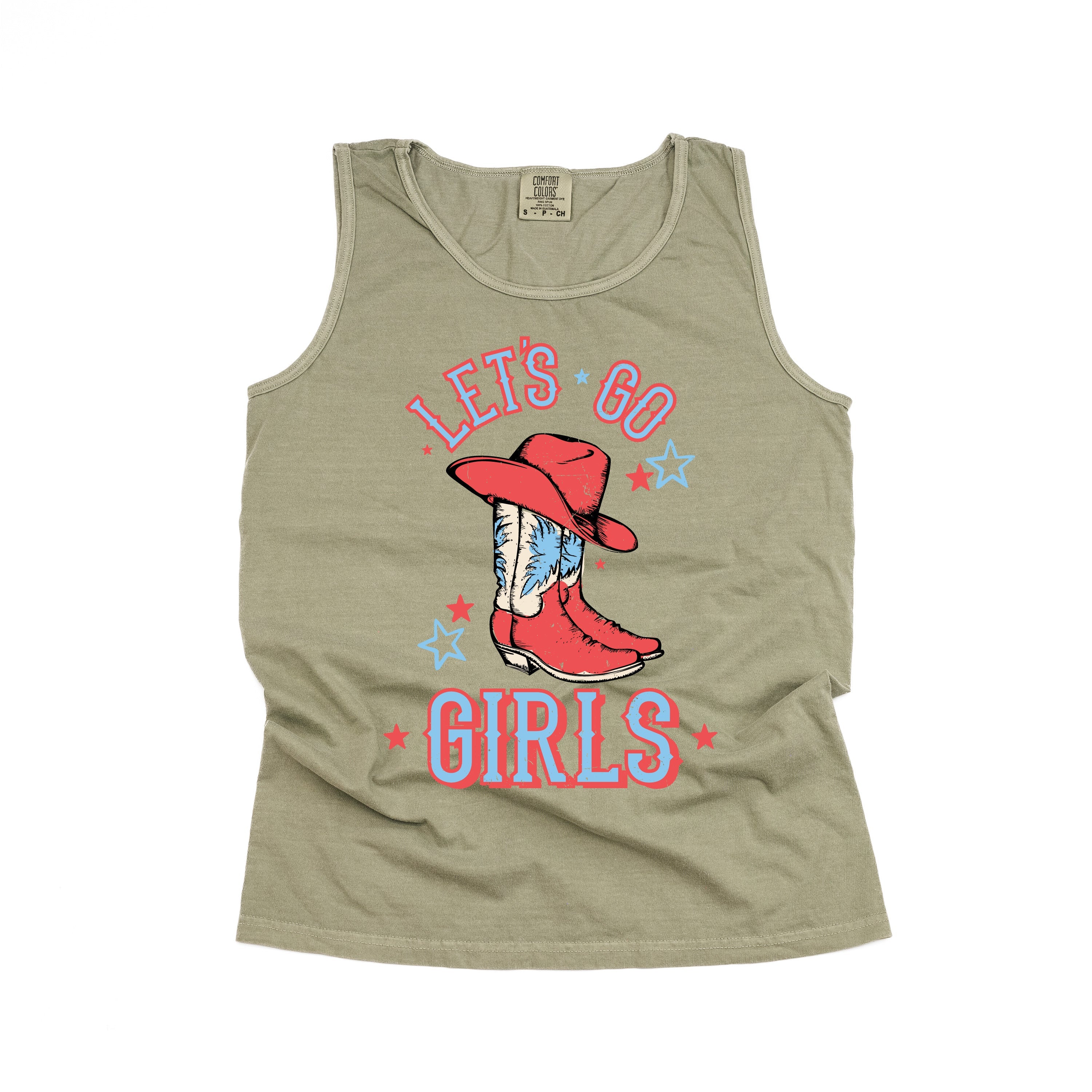 Patriotic Cowgirl - Let's Go Girls - Comfort Colors TANK - Image 5