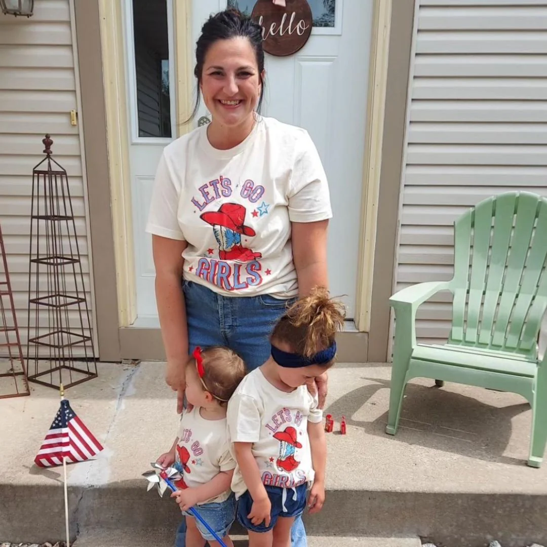 Patriotic Cowgirl - Let's Go Girls - Child Tee - Image 5