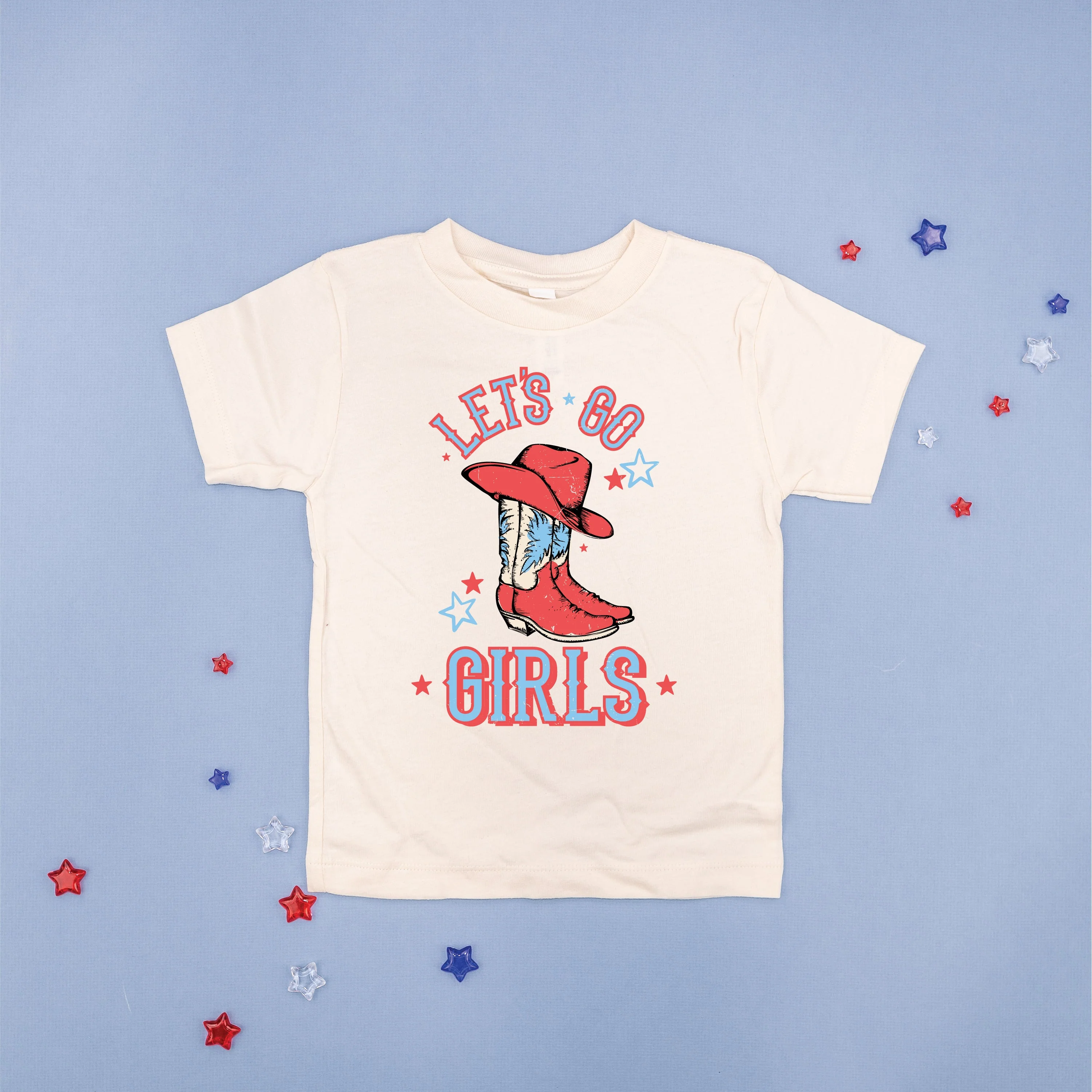Patriotic Cowgirl - Let's Go Girls - Child Tee - Image 9